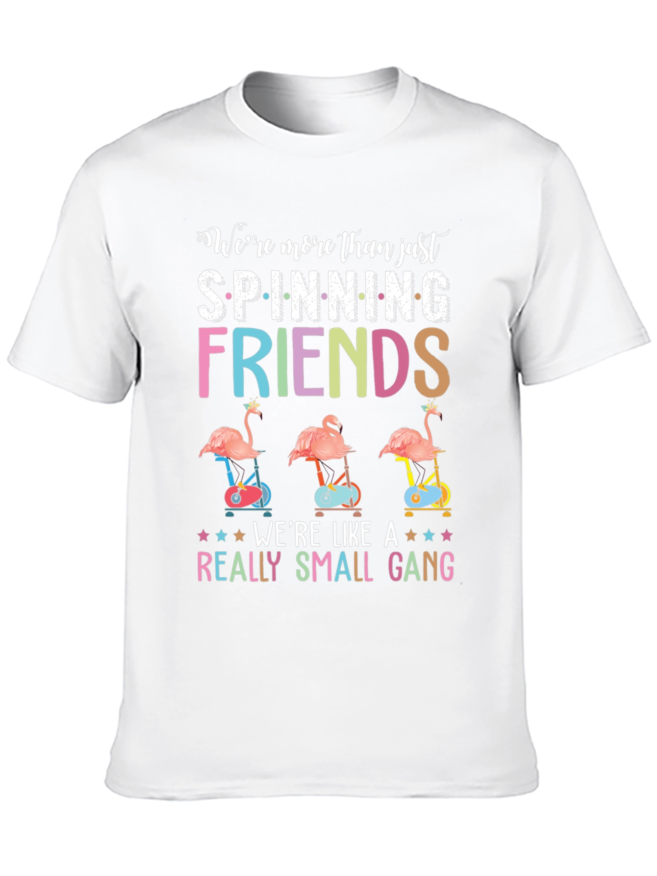 Black Spinning Flamingo Friends T-Shirt view 10