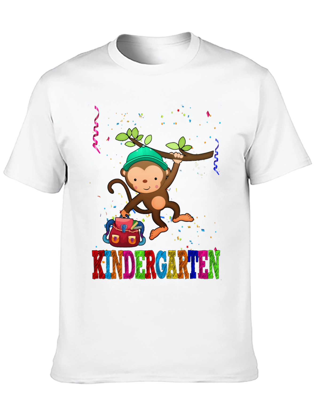 Black Kindergarten Monkey T-Shirt - Back to School view 10