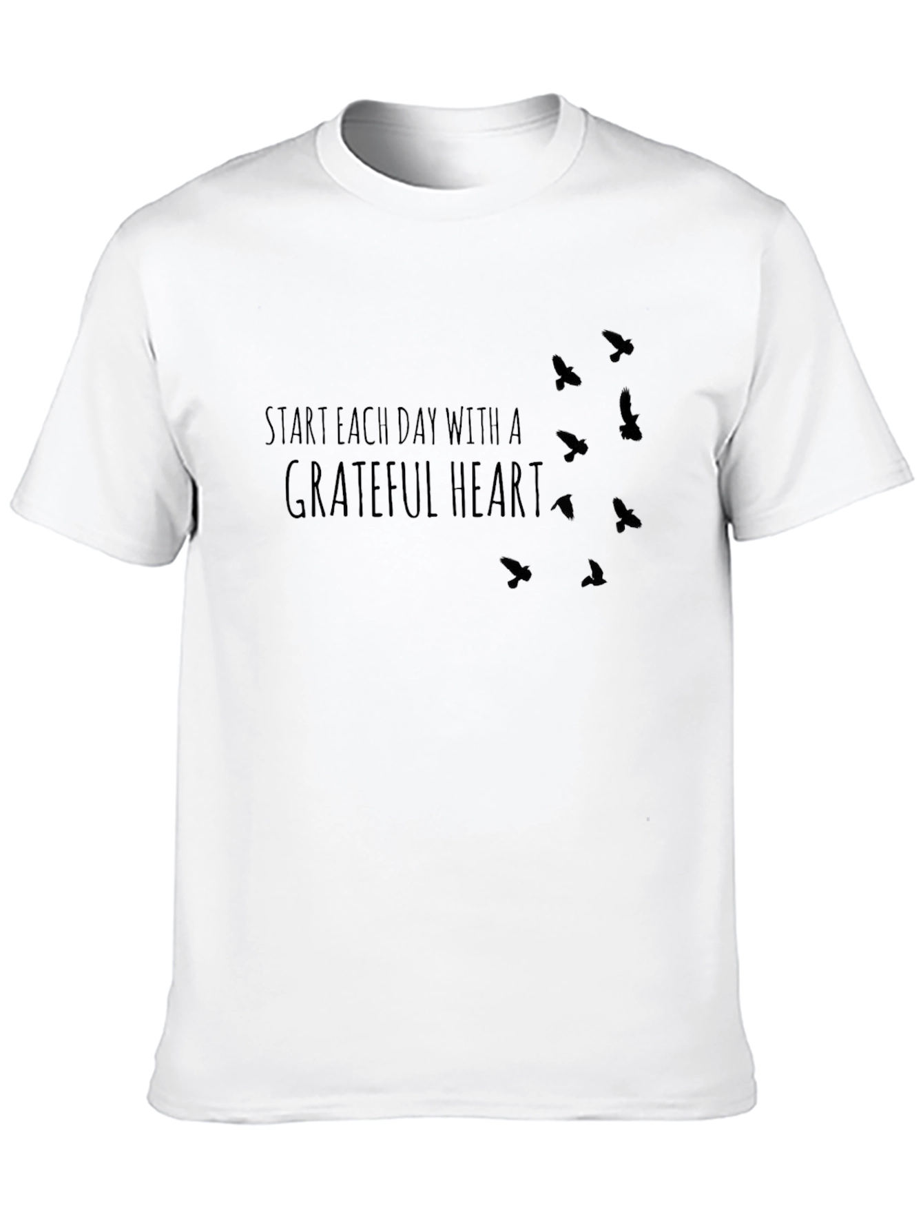 Black Grateful Heart Graphic Tee - Everyday Comfort view 10