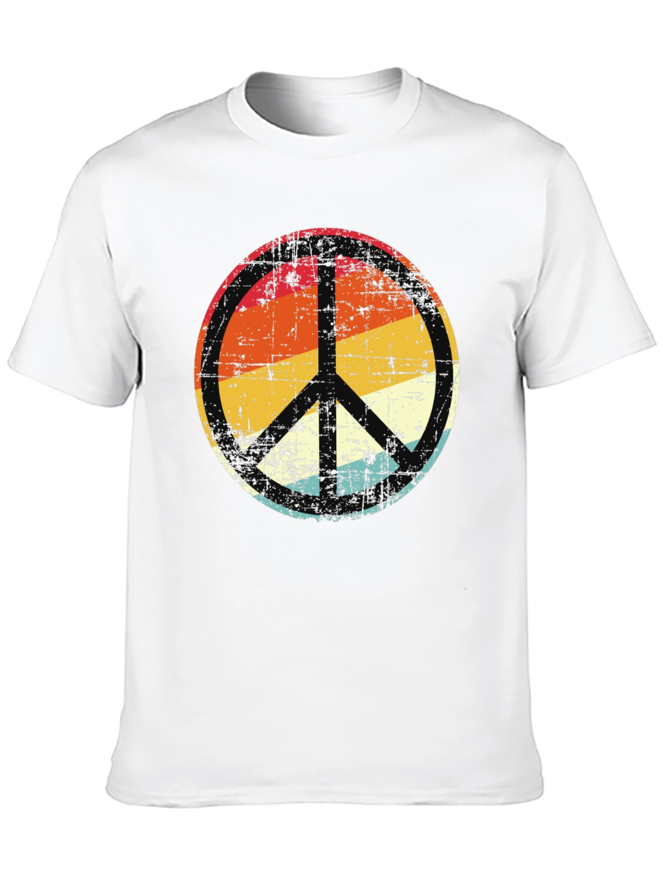 Black Retro Peace Sign Graphic Tee - Vintage Style view 10