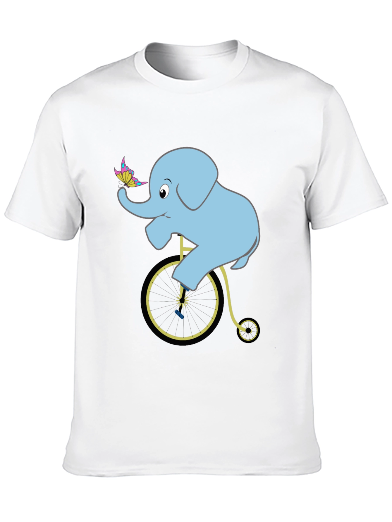 Black Elephant on Bicycle T-Shirt: Fun Graphic Tee view 10