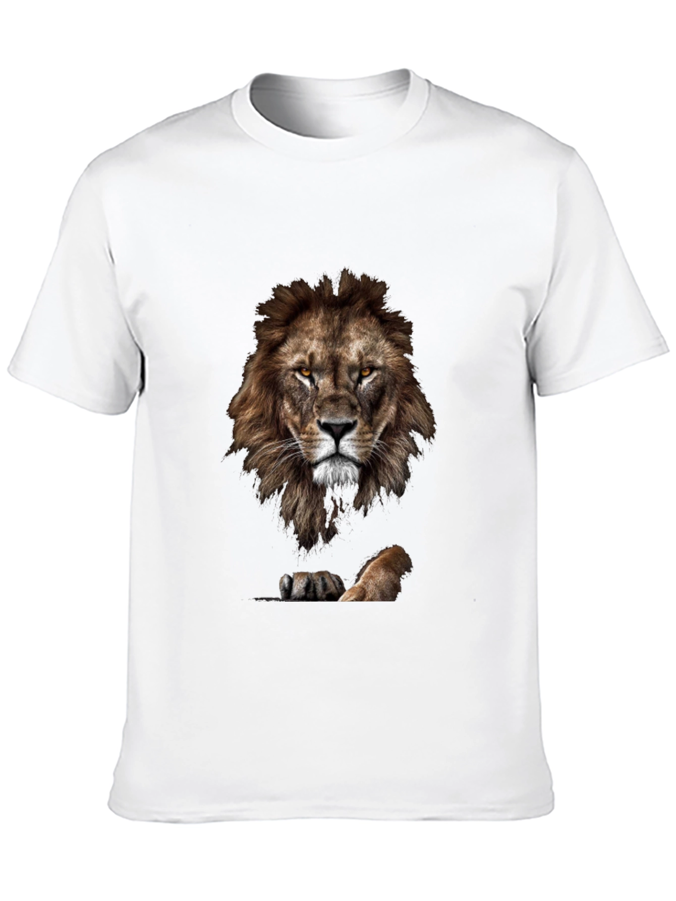 Black Lion Graphic Tee - Bold Animal Print T-Shirt view 10