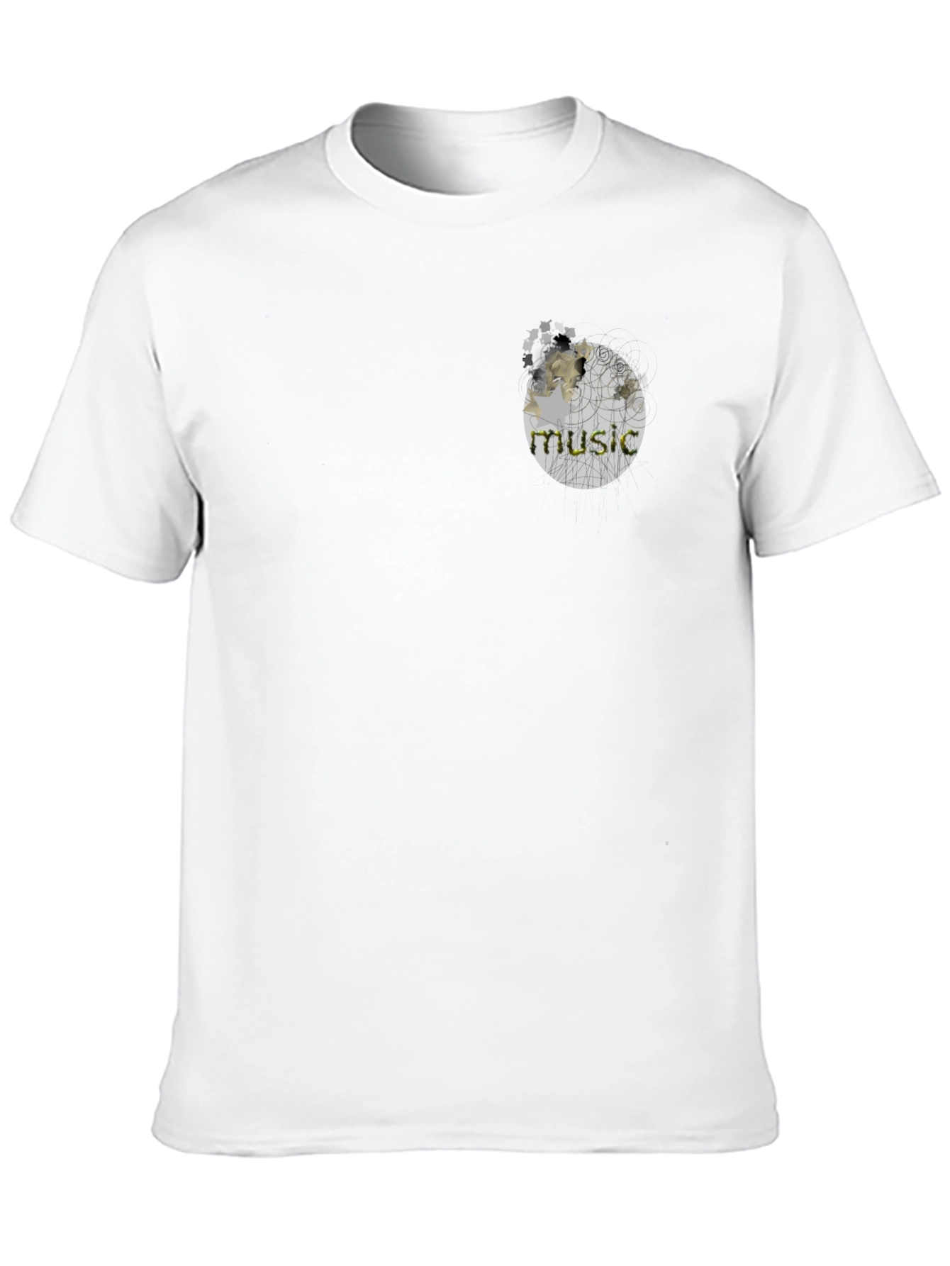 Black Music Sphere Graphic Black T-Shirt view 10