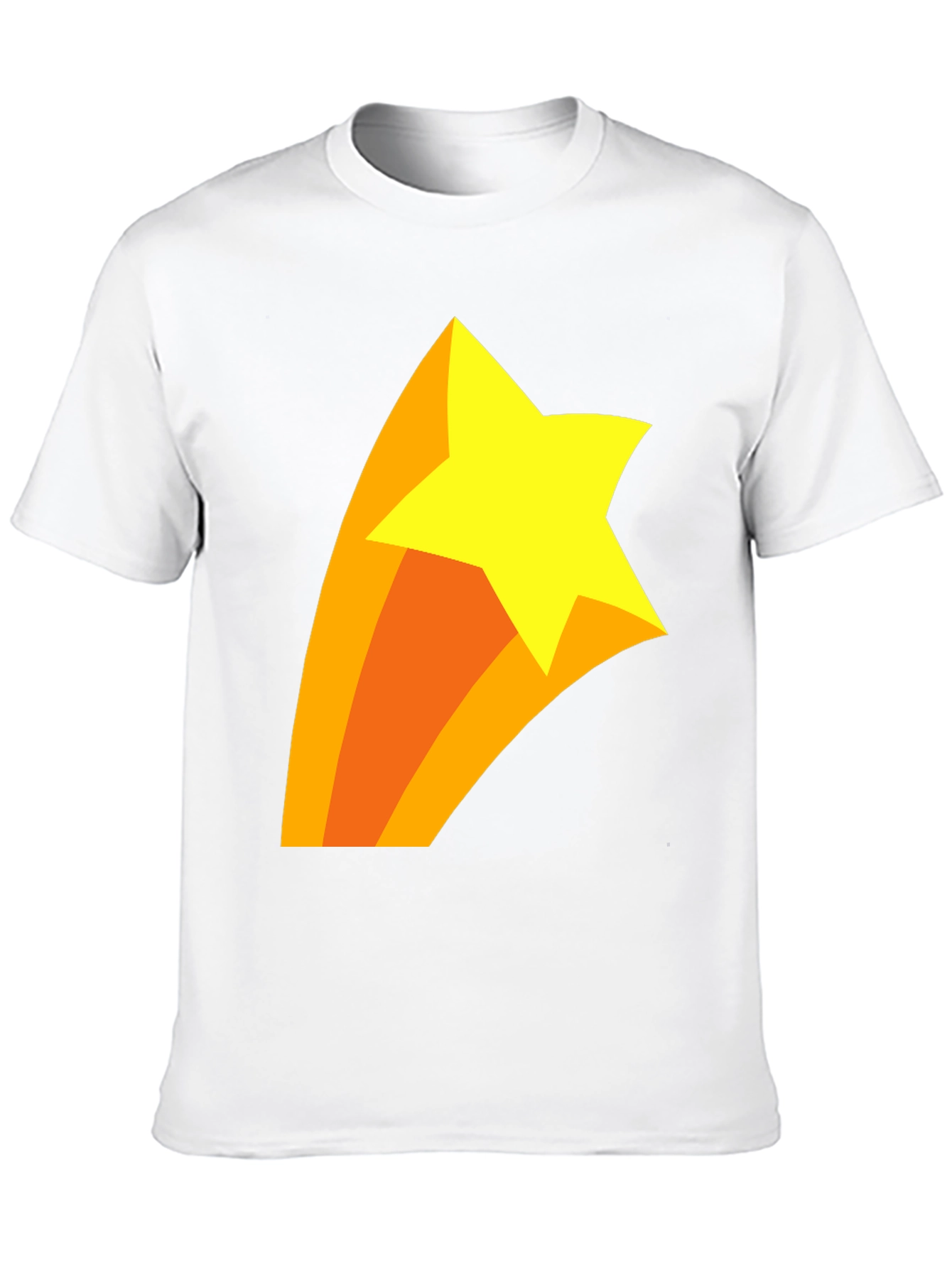 Black Shooting Star Graphic T-Shirt - Black Cotton Tee view 10