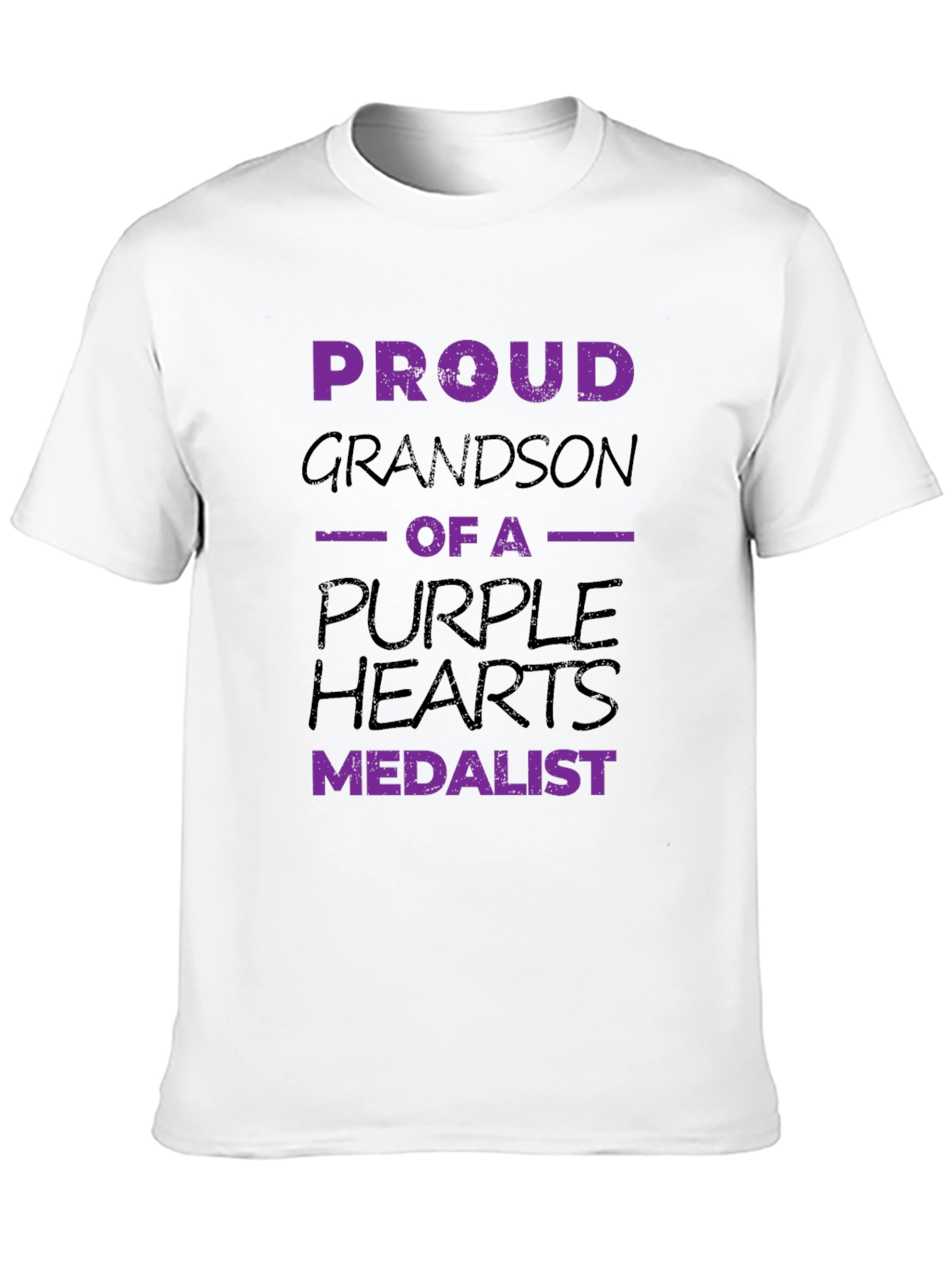 Proud Grandson of a Purple Hearts Medalist T-Shirt - 10