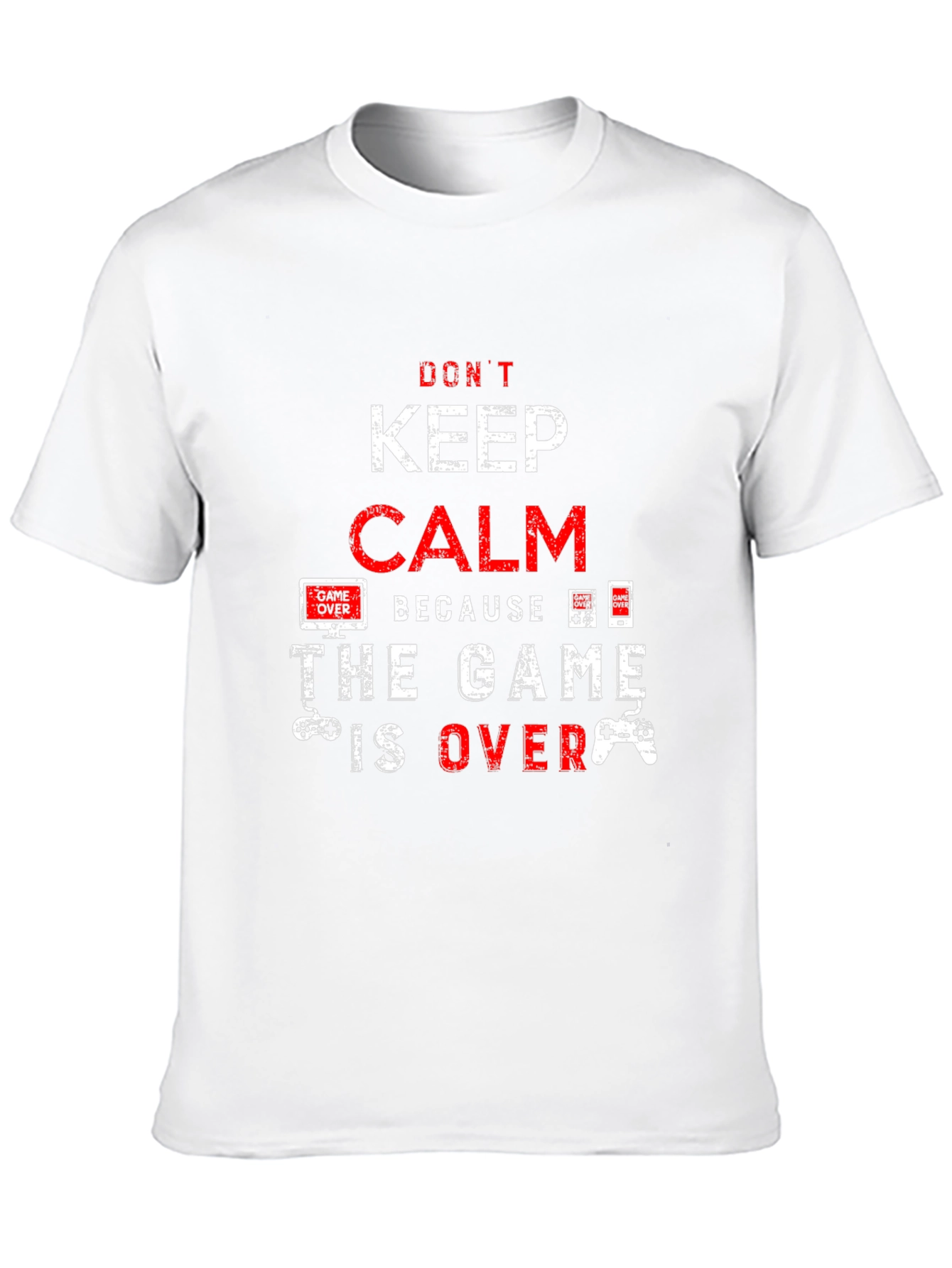 Black Don't Keep Calm Game Over T-Shirt view 10