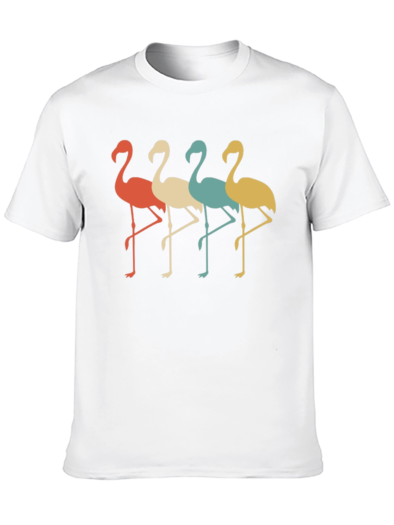 Black Retro Flamingo Graphic Tee - Cool & Comfortable view 10