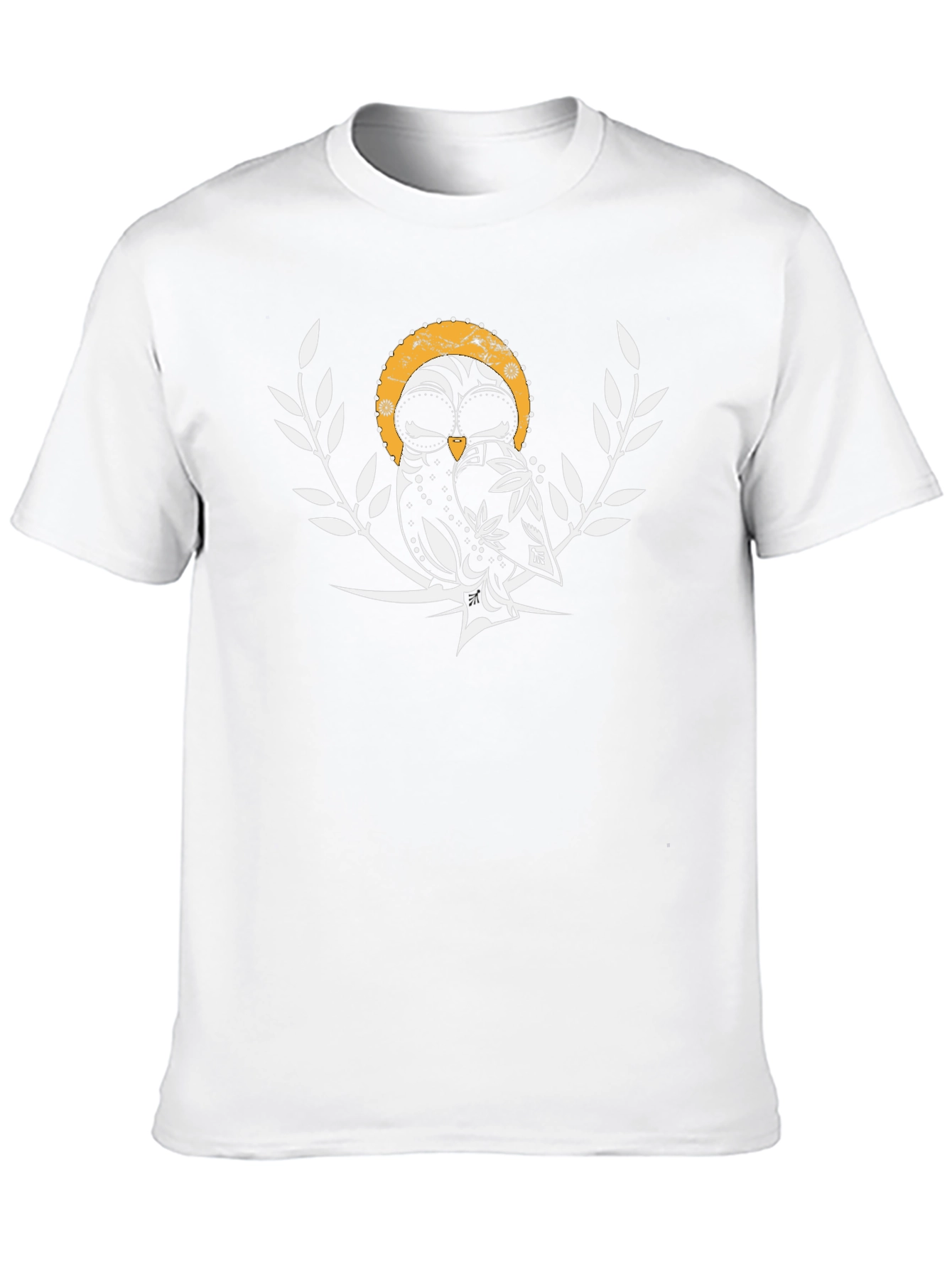 Black Owl Graphic Print Black T-Shirt view 10