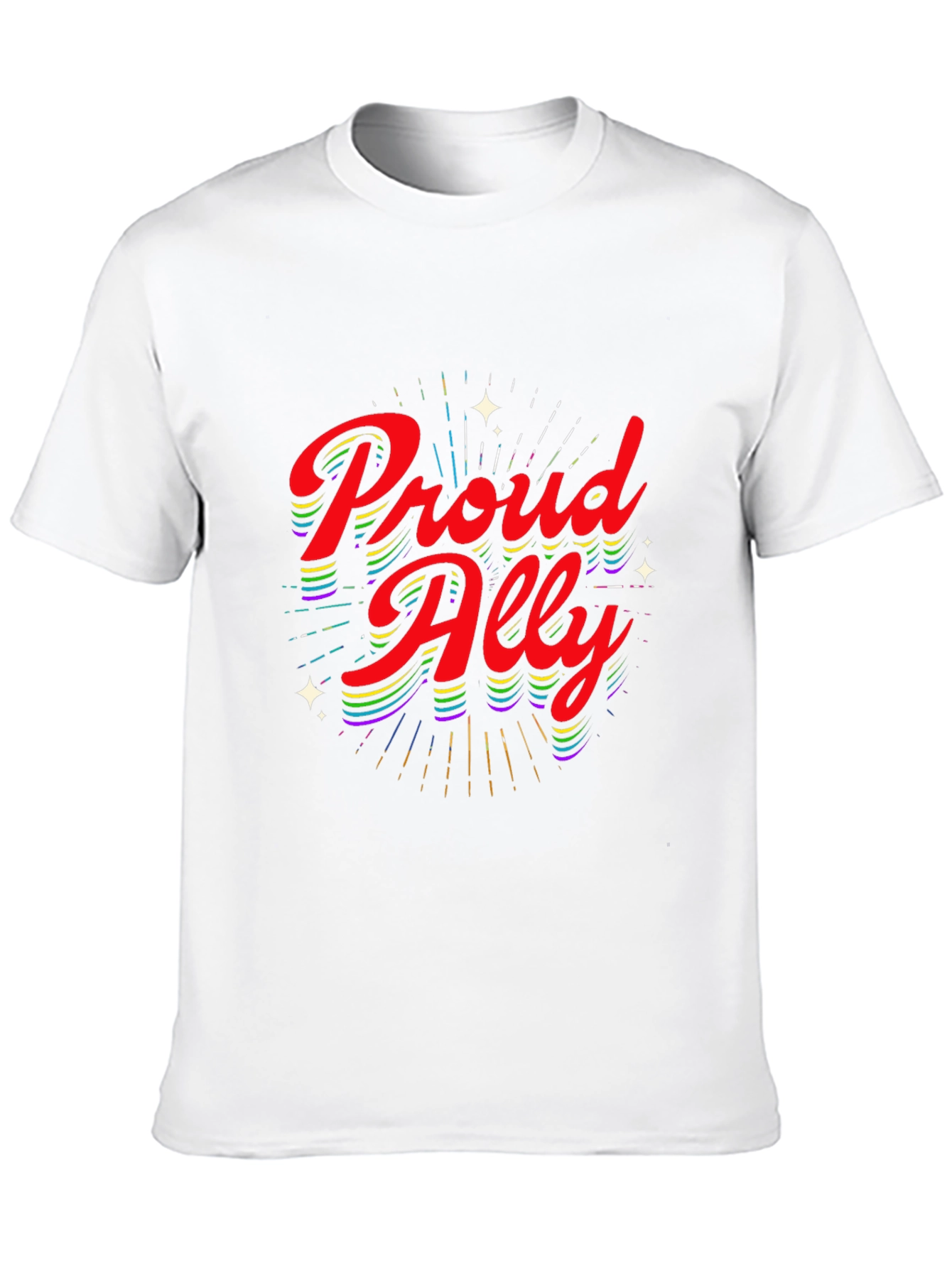 Black Proud Ally T-Shirt - LGBTQ+ Pride view 10