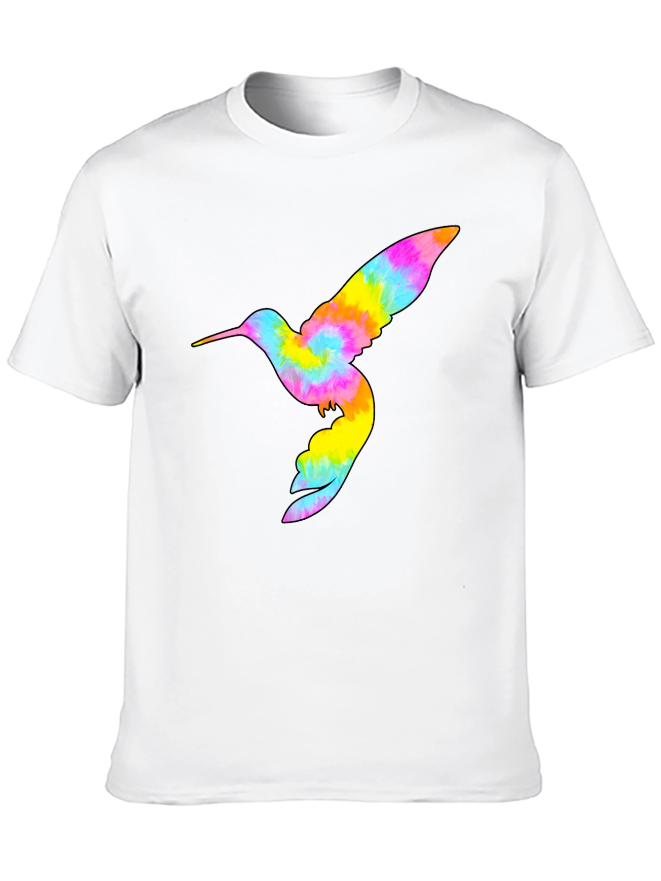 Black Tie Dye Hummingbird Graphic Tee - Black view 10