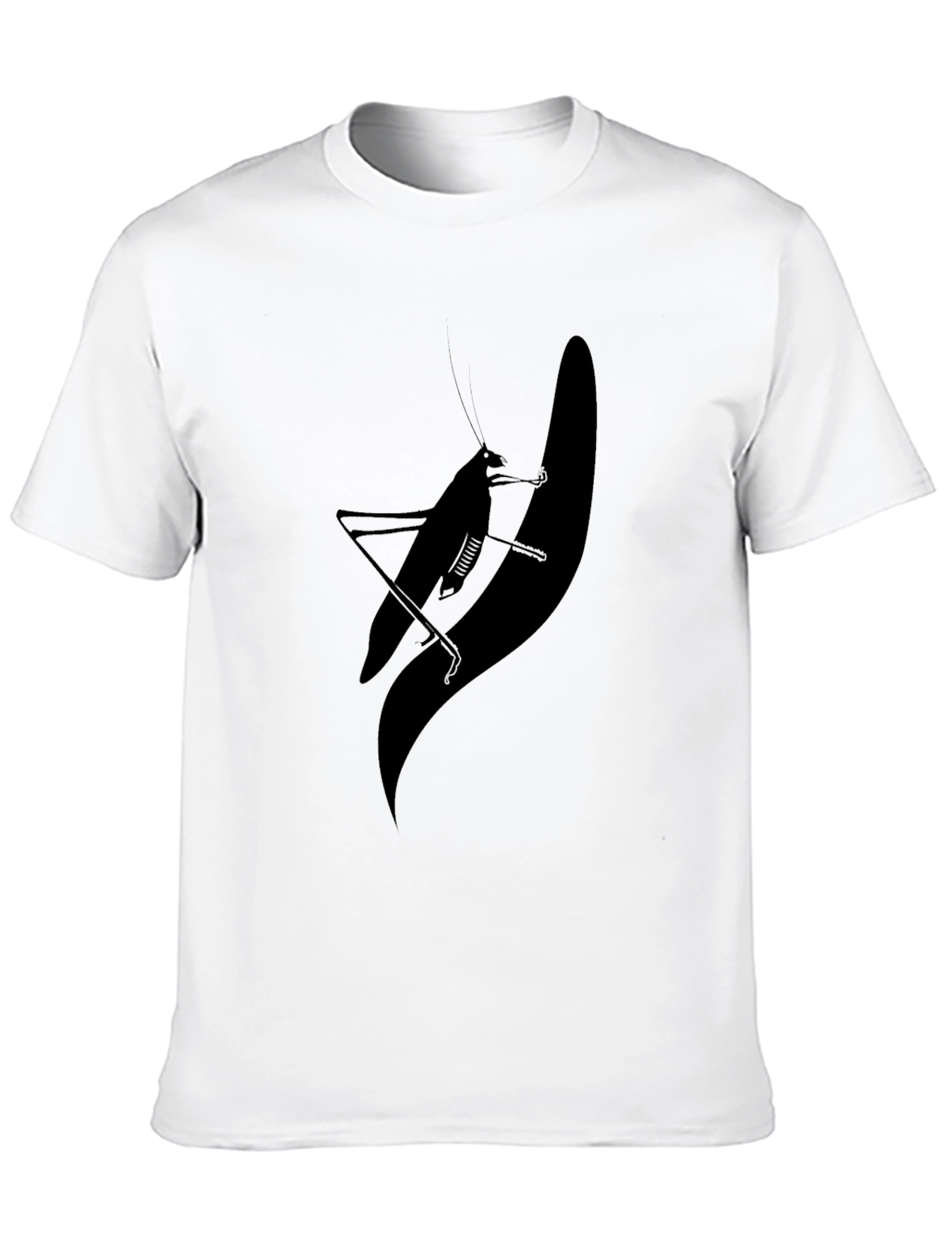 Black Silhouette Grasshopper Graphic Tee - Black view 10