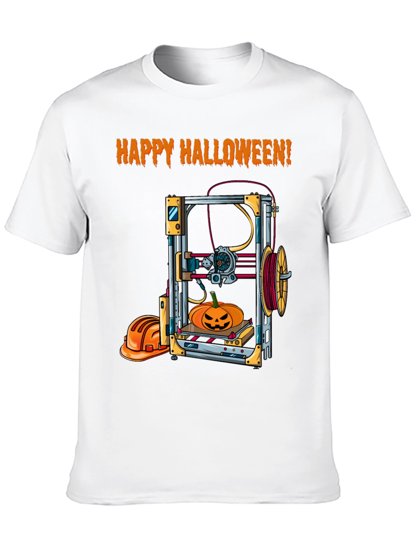 Black Happy Halloween 3D Printing T-Shirt view 10