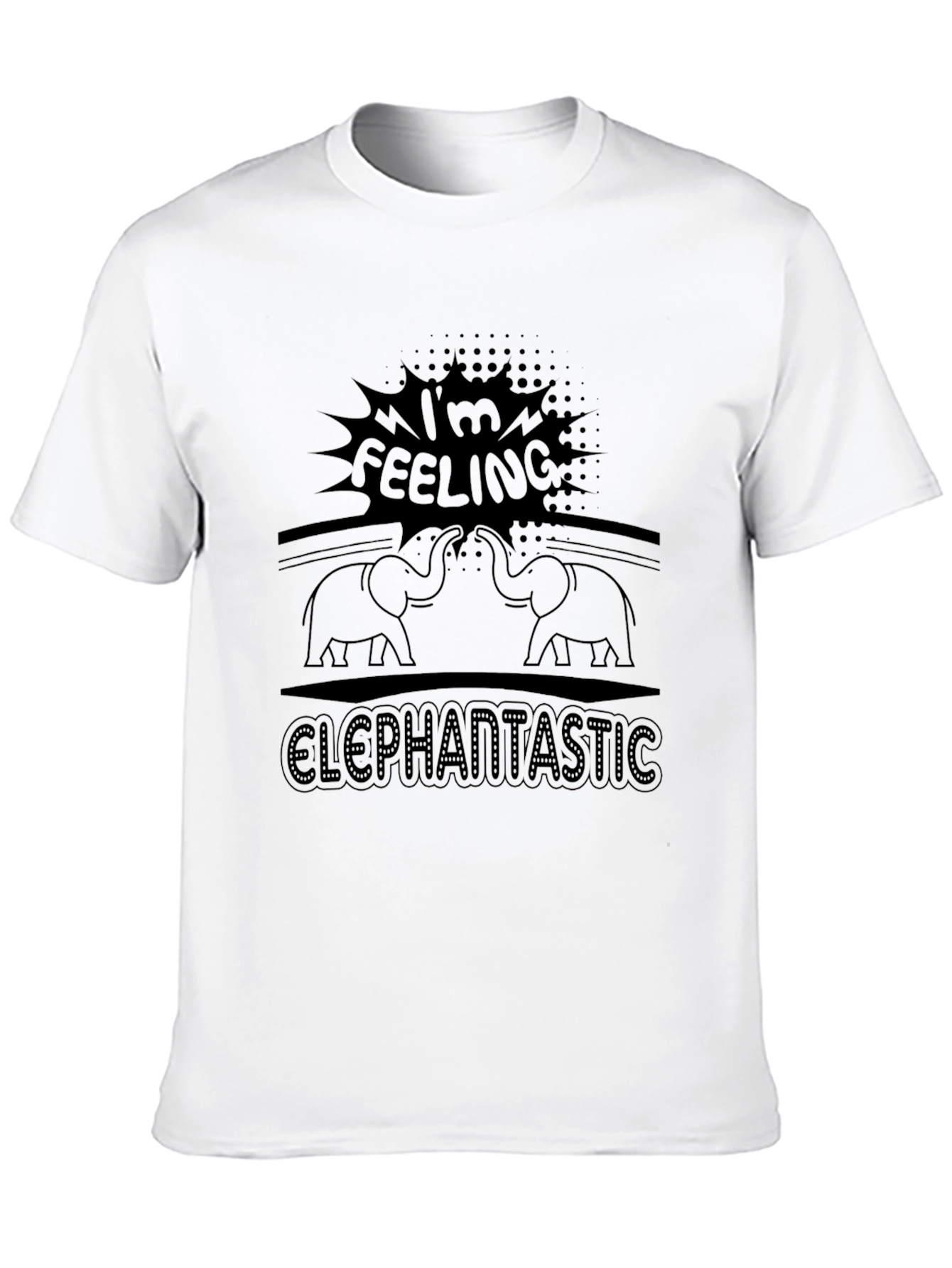 Black I'm Feeling Elephantastic Black Graphic Tee view 10