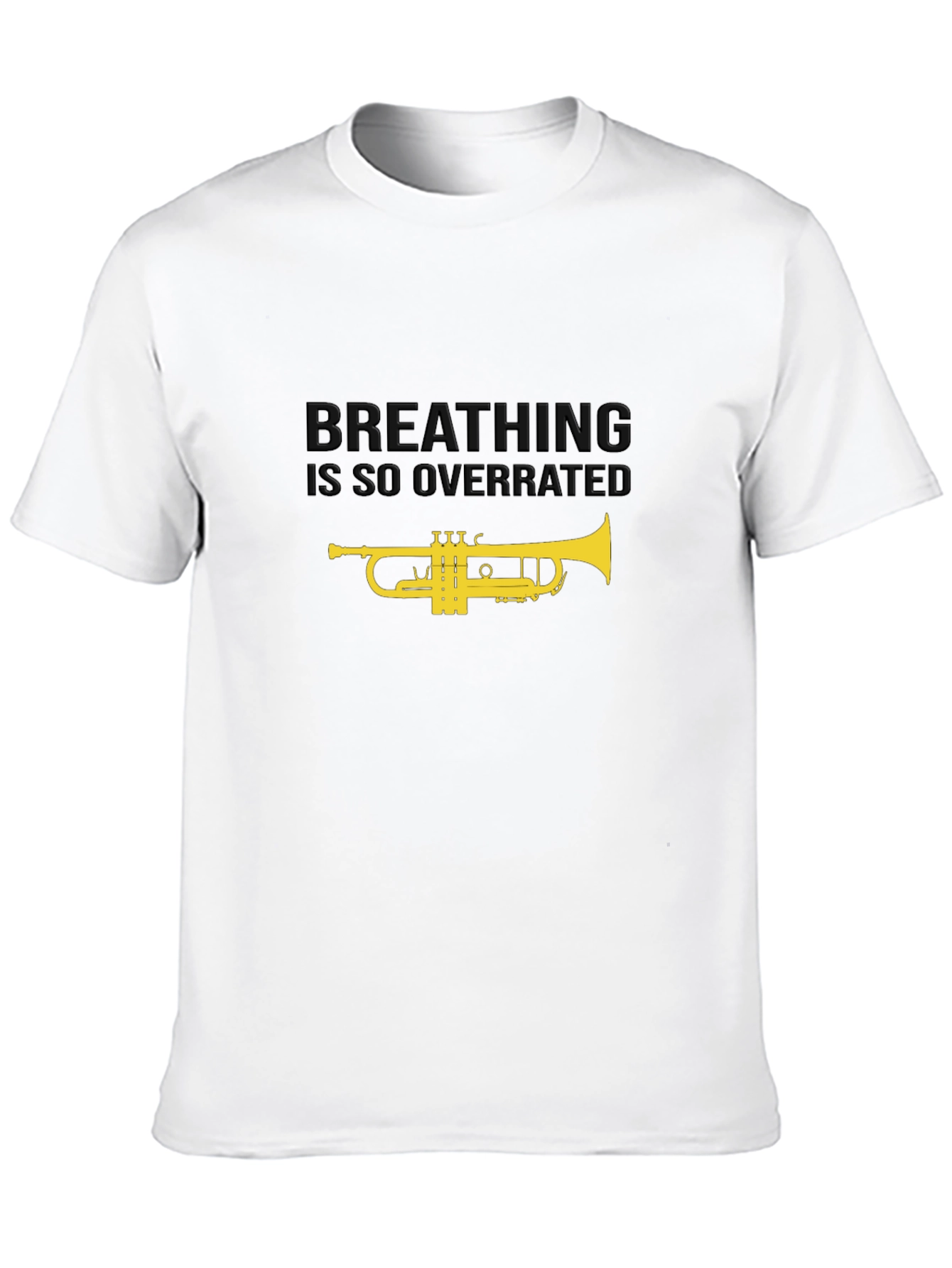 Black Breathing is Overrated Trumpet T-Shirt view 10