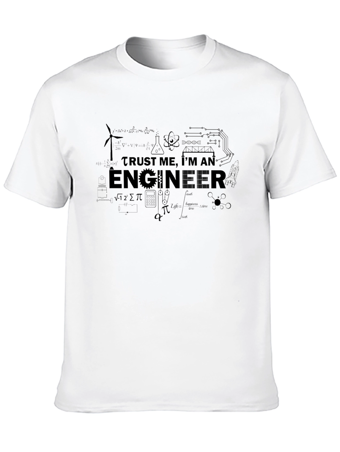 Black Engineer T-Shirt - Trust Me, I'm An Engineer - Science Apparel view 10