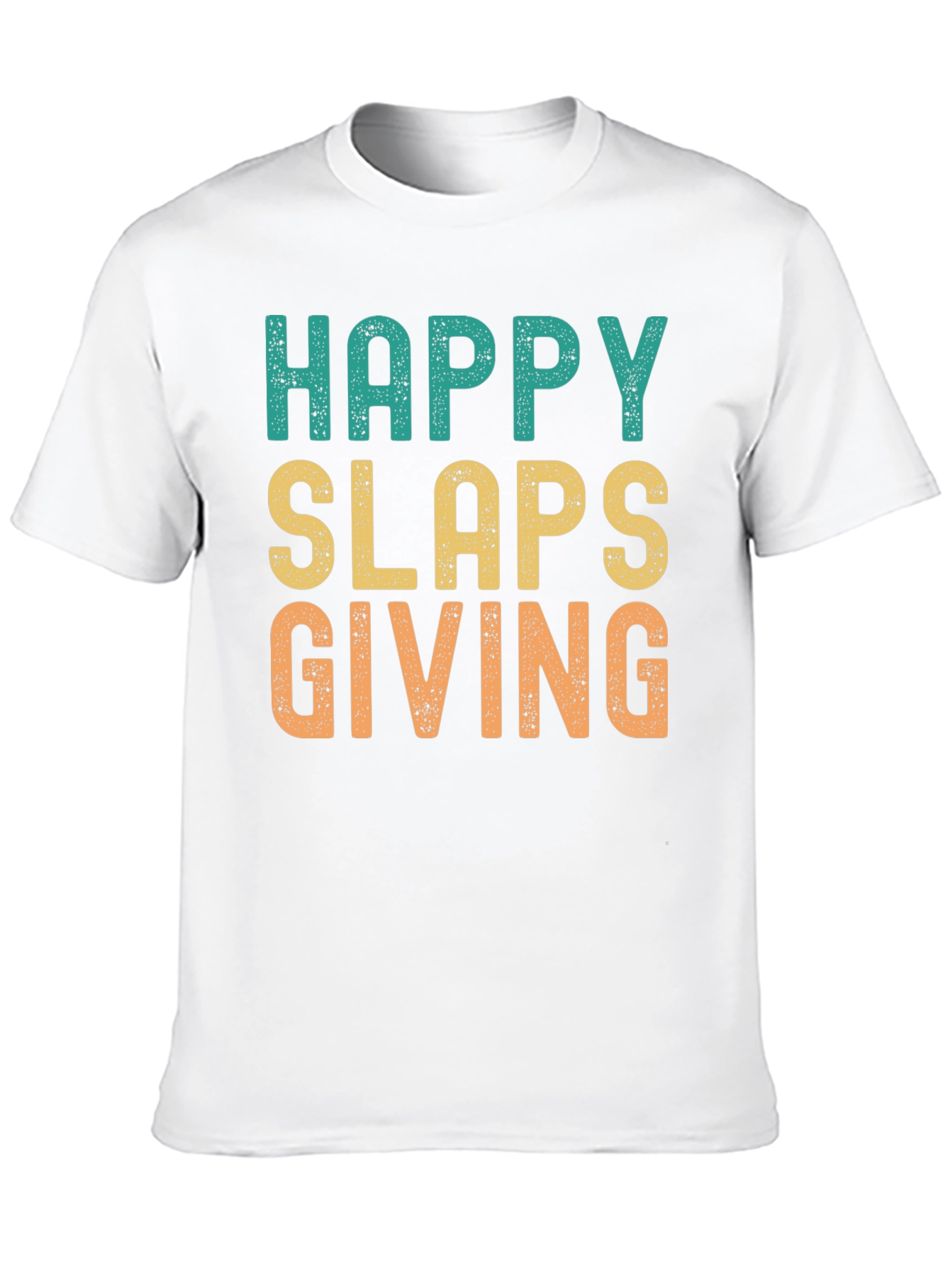 Black Happy Slaps Giving T-Shirt - Novelty Graphic Tee view 10