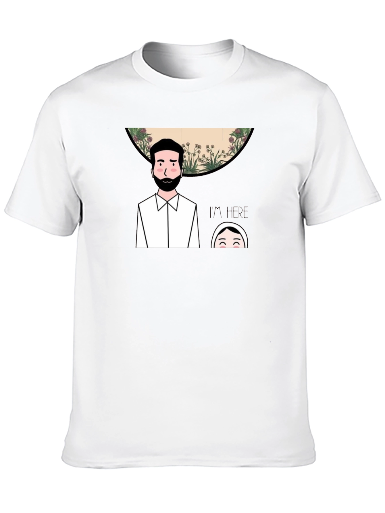 Black Couple Portrait Graphic Black T-Shirt view 10