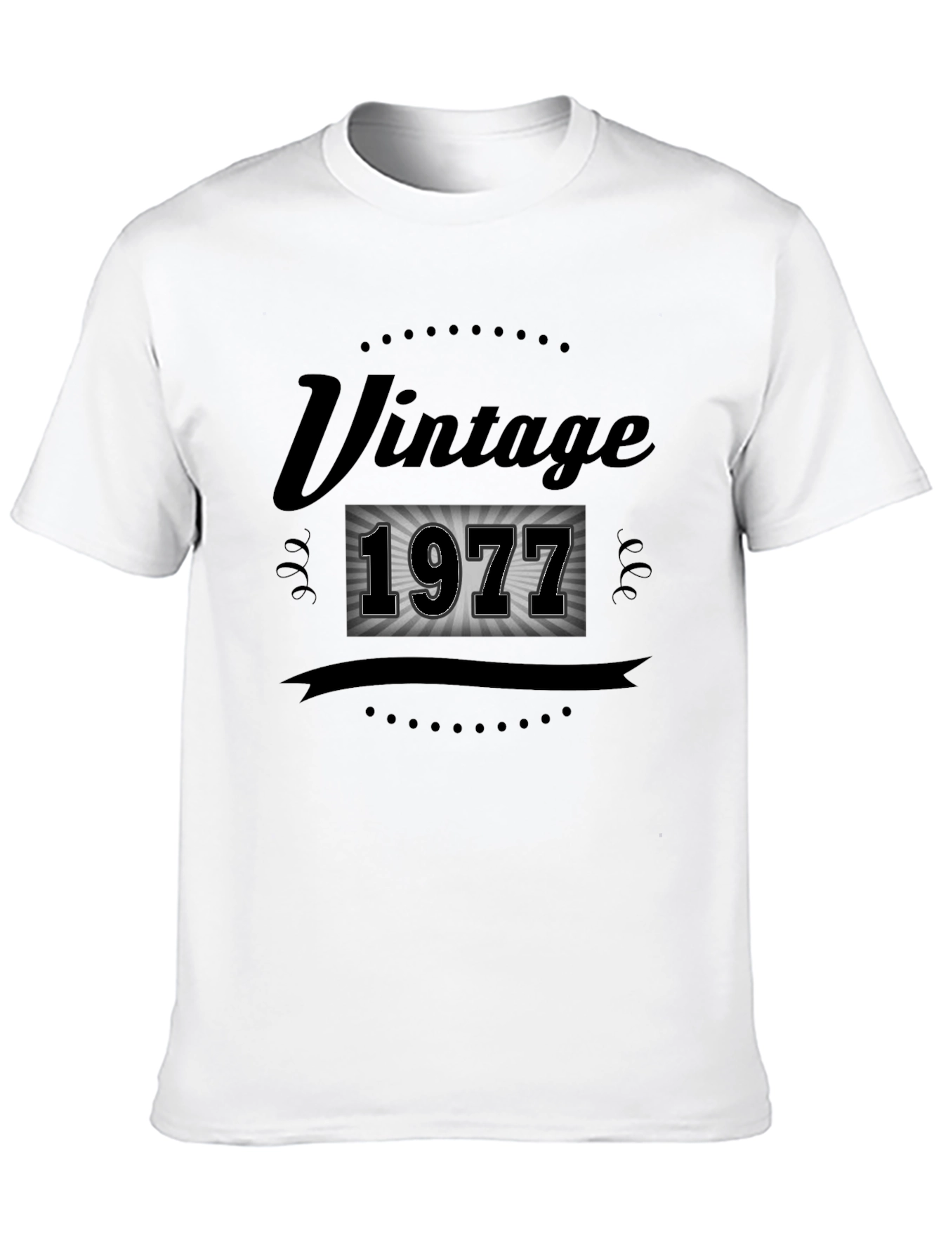 Black Vintage 1977 Graphic Tee - Retro Style view 10