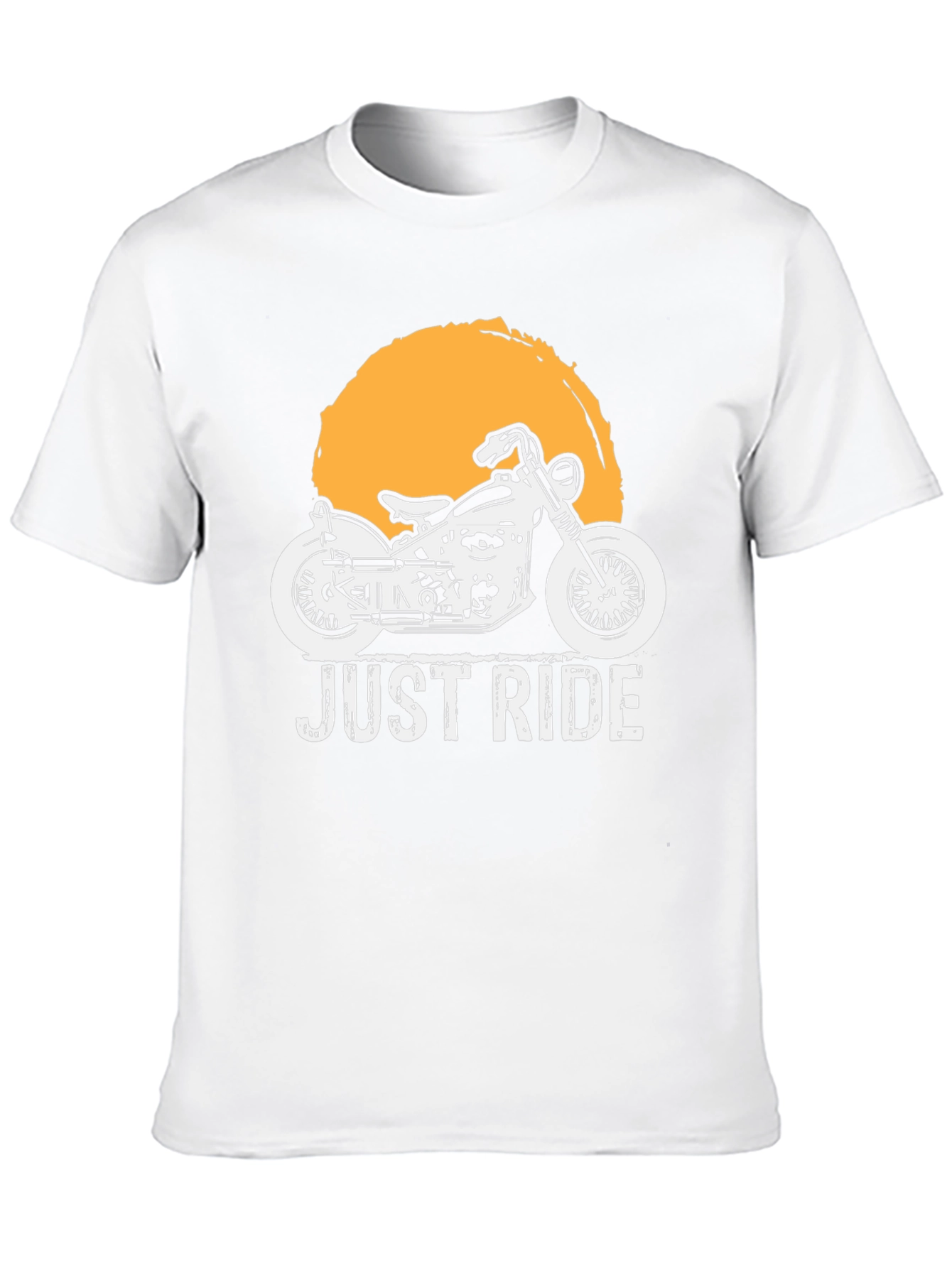 Black Just Ride Motorcycle Graphic T-Shirt view 10