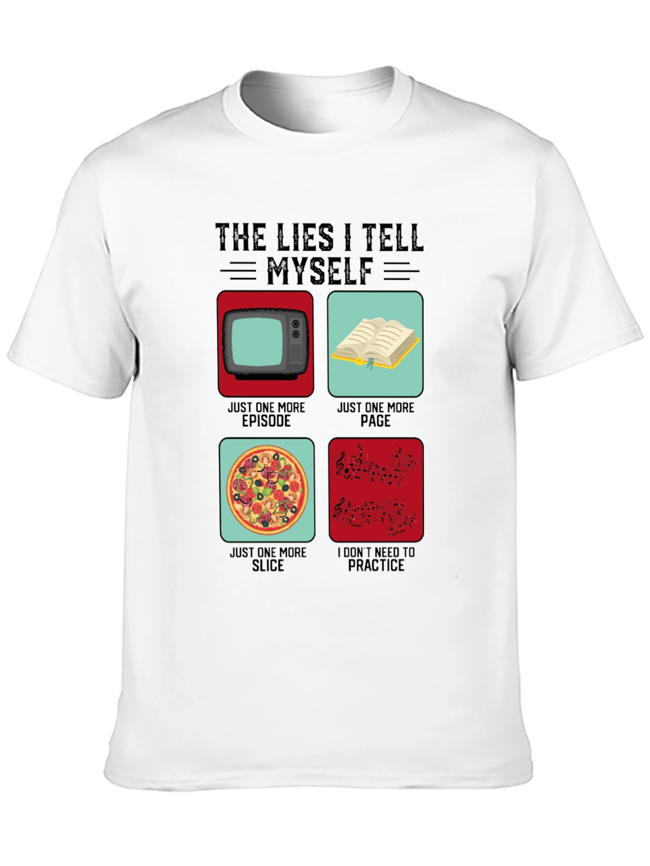 Black Funny The Lies I Tell Myself Graphic T-Shirt view 10