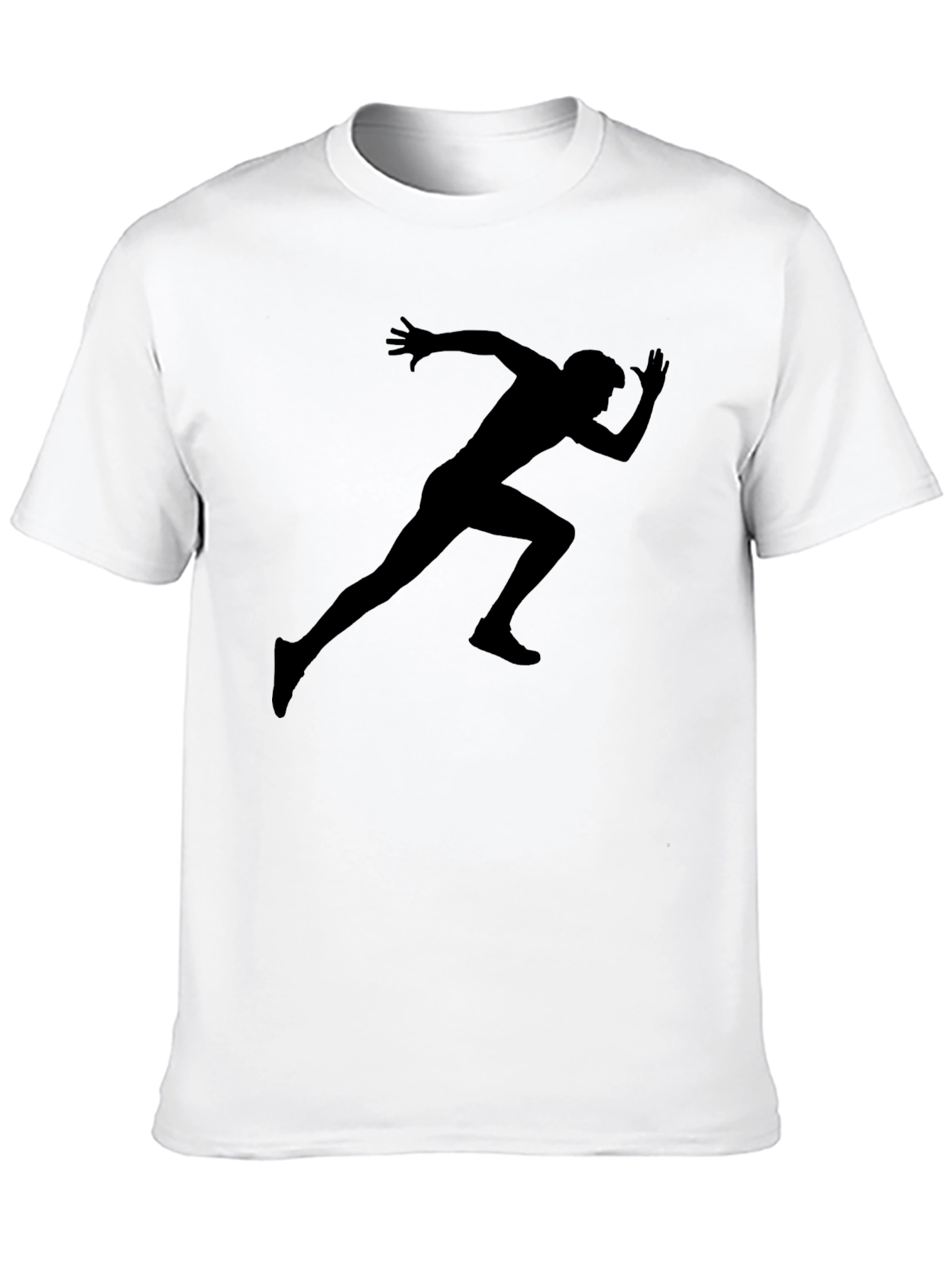 Black Men's Running Silhouette Graphic Tee - Black view 10