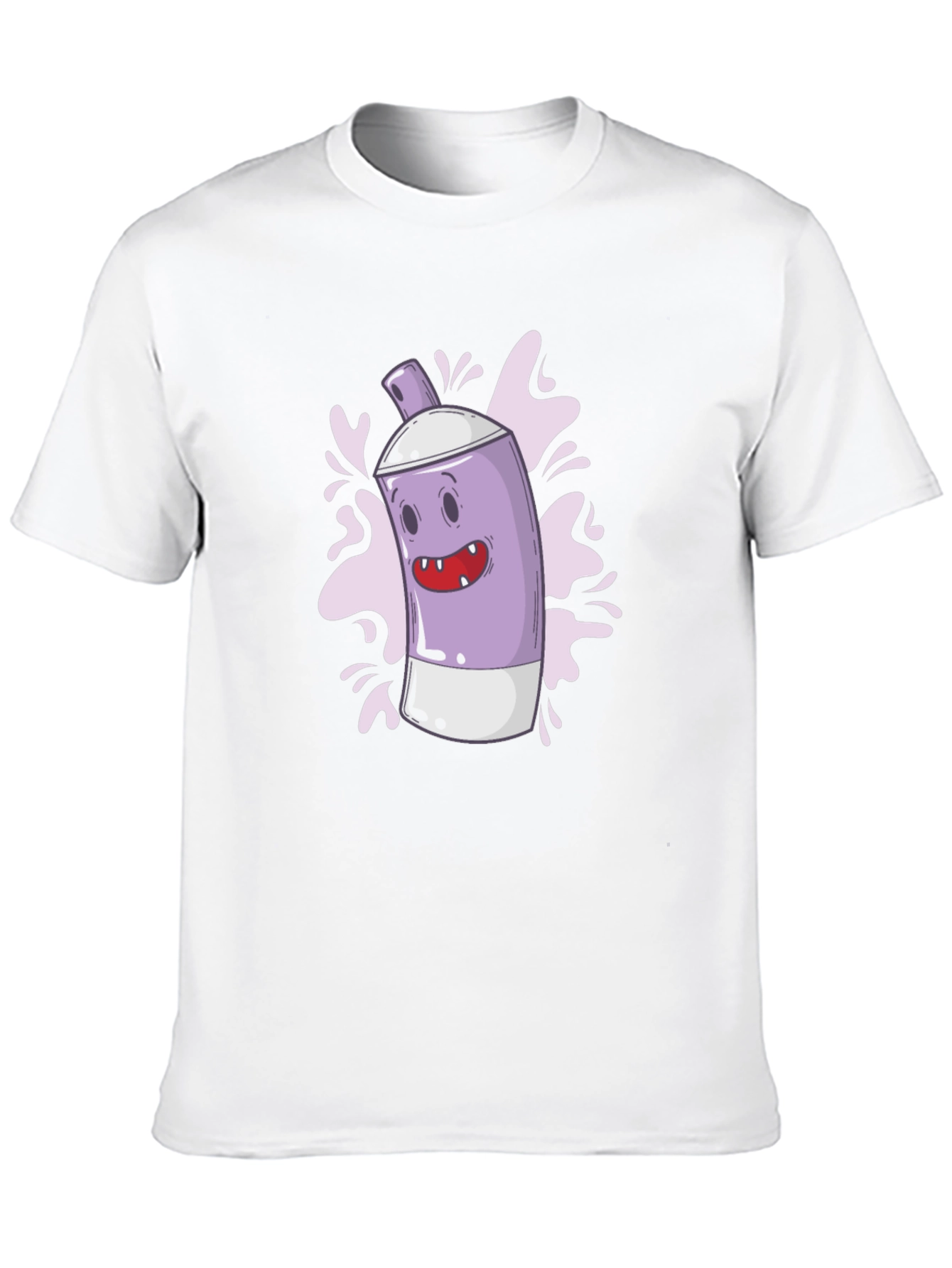 Black Funky Spray Can Graphic Tee - Cool Cartoon Design view 10