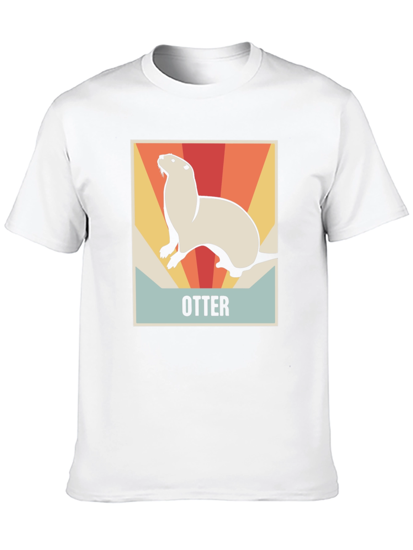 Black Retro Otter Graphic Tee - Soft Cotton Blend view 10