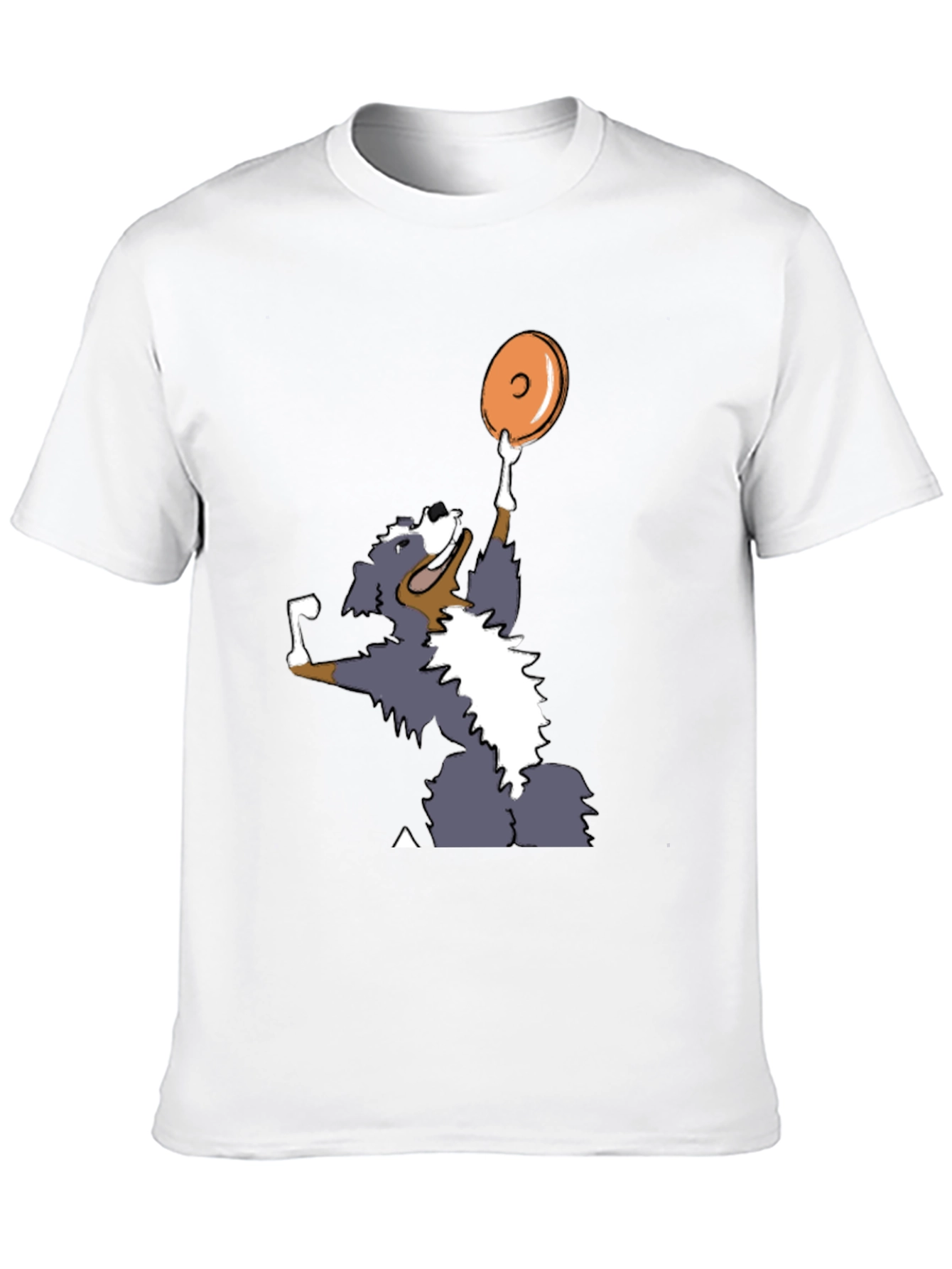 Black Dog Catching Disc Graphic Tee - Casual Style view 10