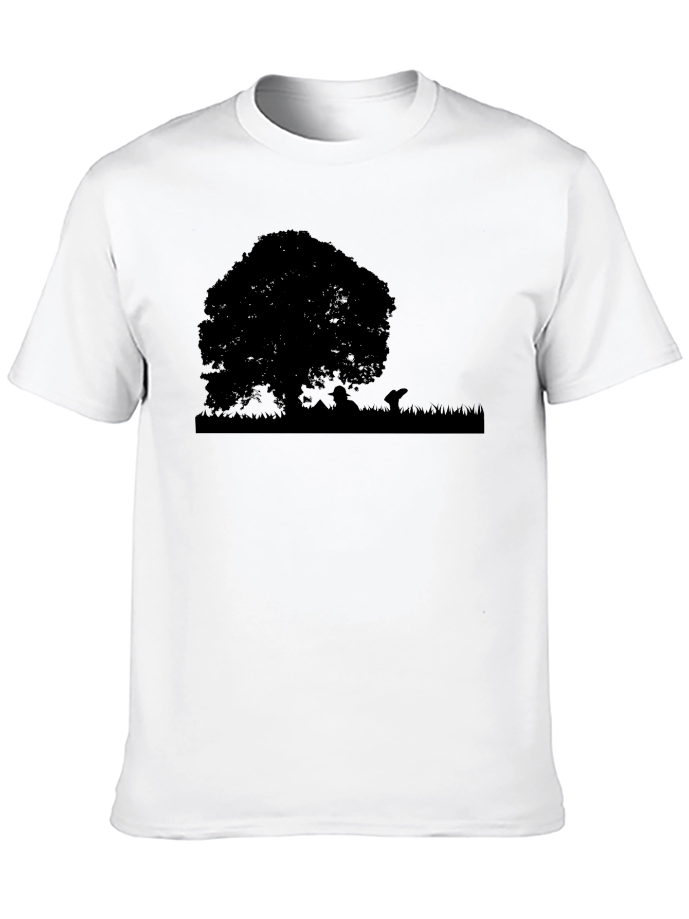 Black Silhouette Tree Graphic Tee - Black view 10