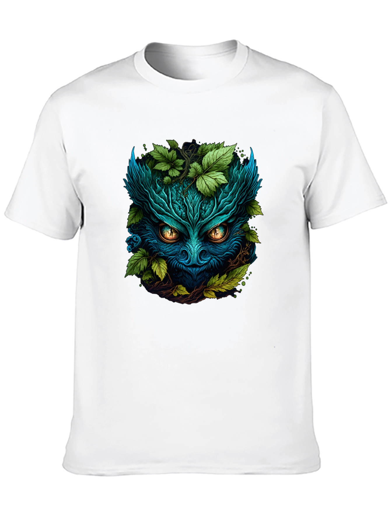 Black Mystic Green Spirit T-Shirt - Nature Inspired Tee view 10