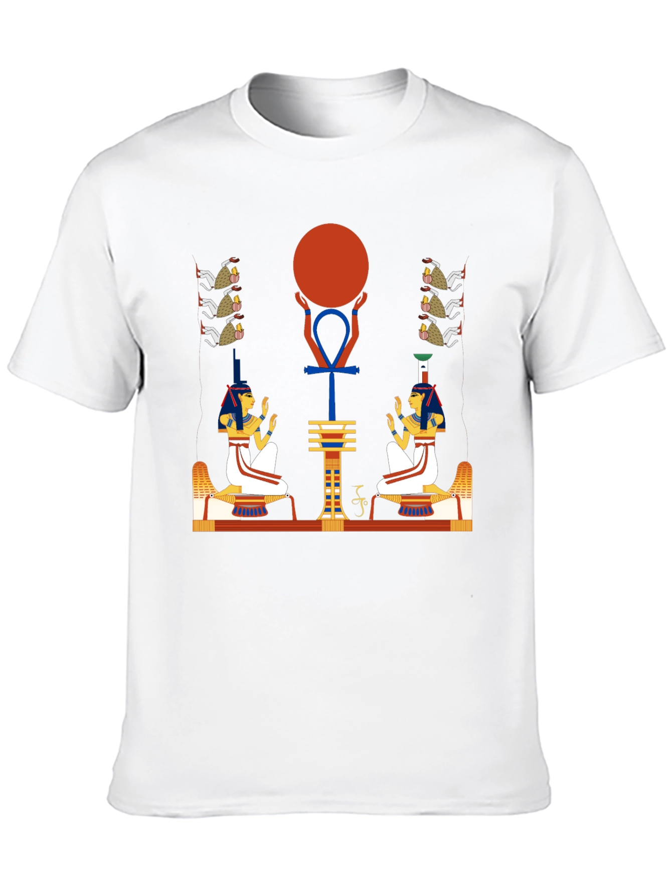 Black Egyptian Design Graphic T-Shirt view 10