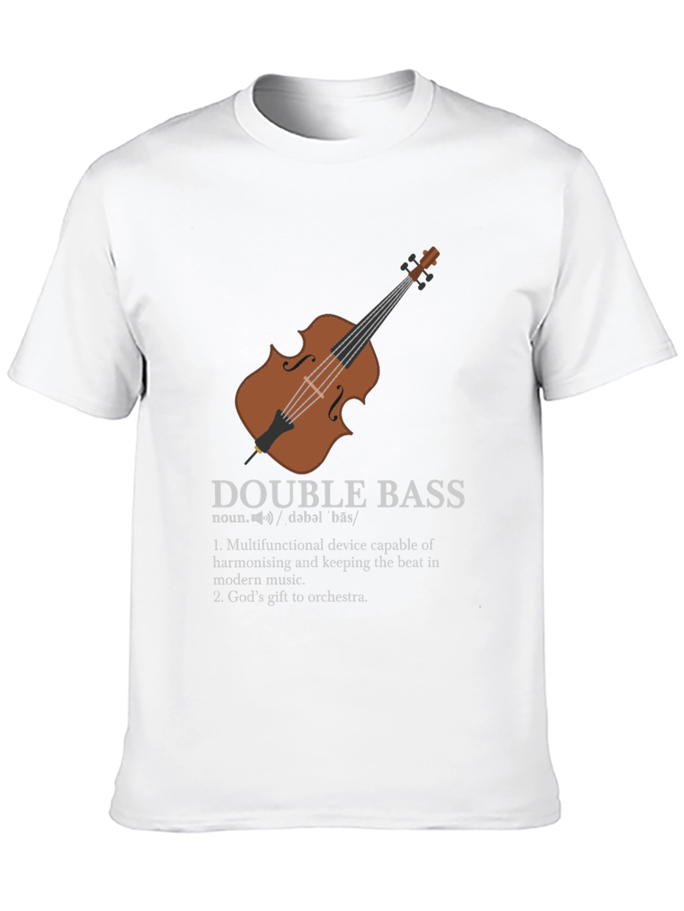 Black Double Bass Definition Graphic T-Shirt view 10