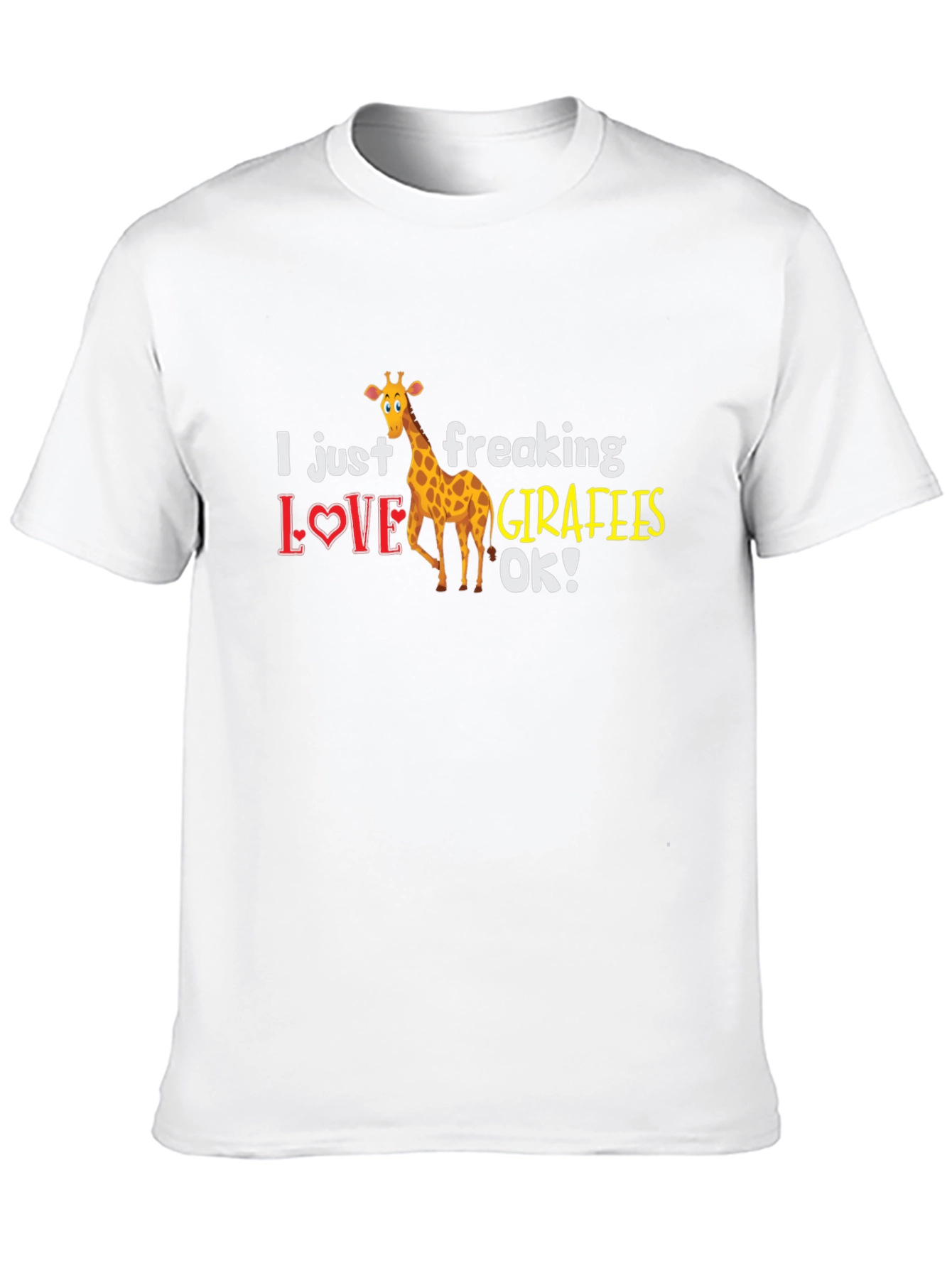 Black I Just Freaking Love Giraffes T-Shirt view 10