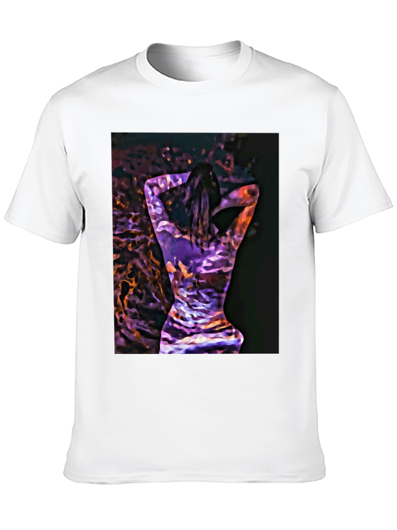 Black Abstract Woman Art Black T-Shirt view 10
