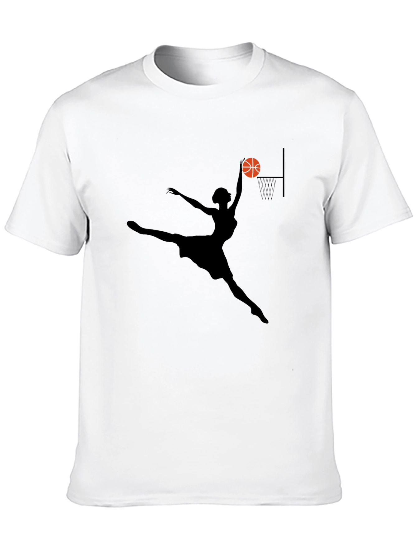 Basketball Silhouette Graphic T-Shirt - 10