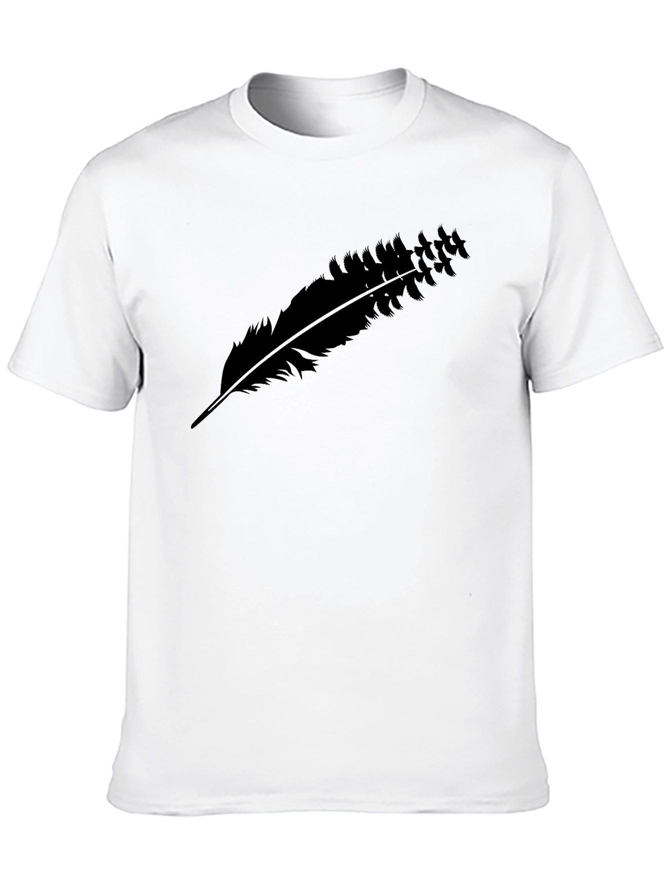 Black Black Feather Graphic Tee - Casual Comfort view 10