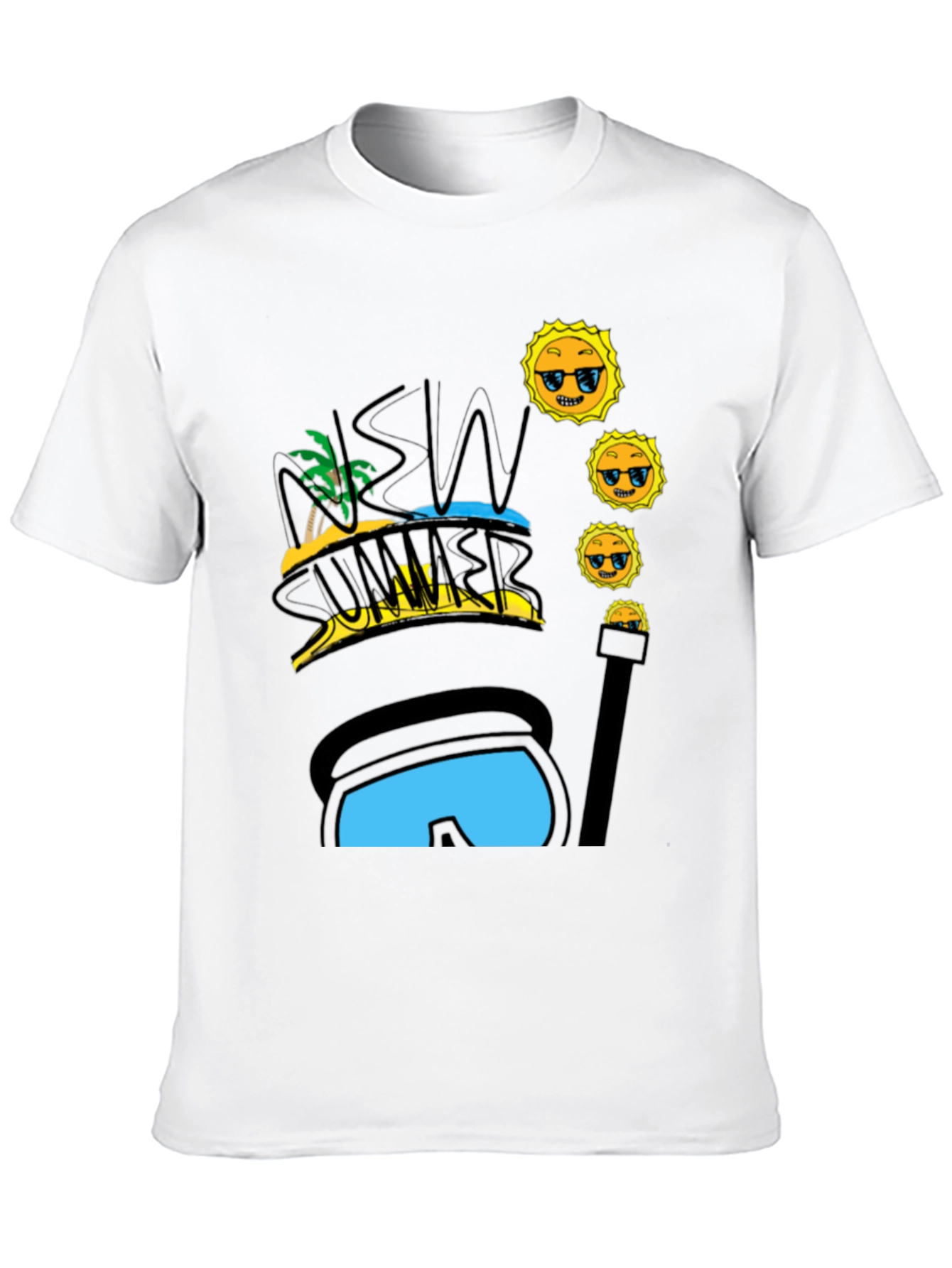 Black New Summer T-Shirt Cool Design view 10