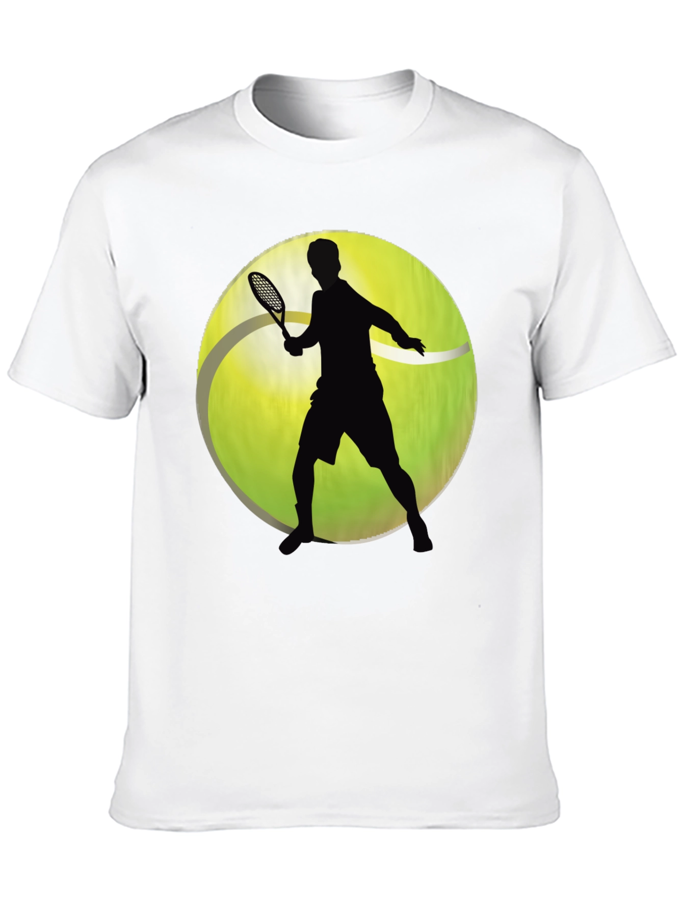 Tennis Player Graphic T-Shirt - Sporty Black Tee - 10