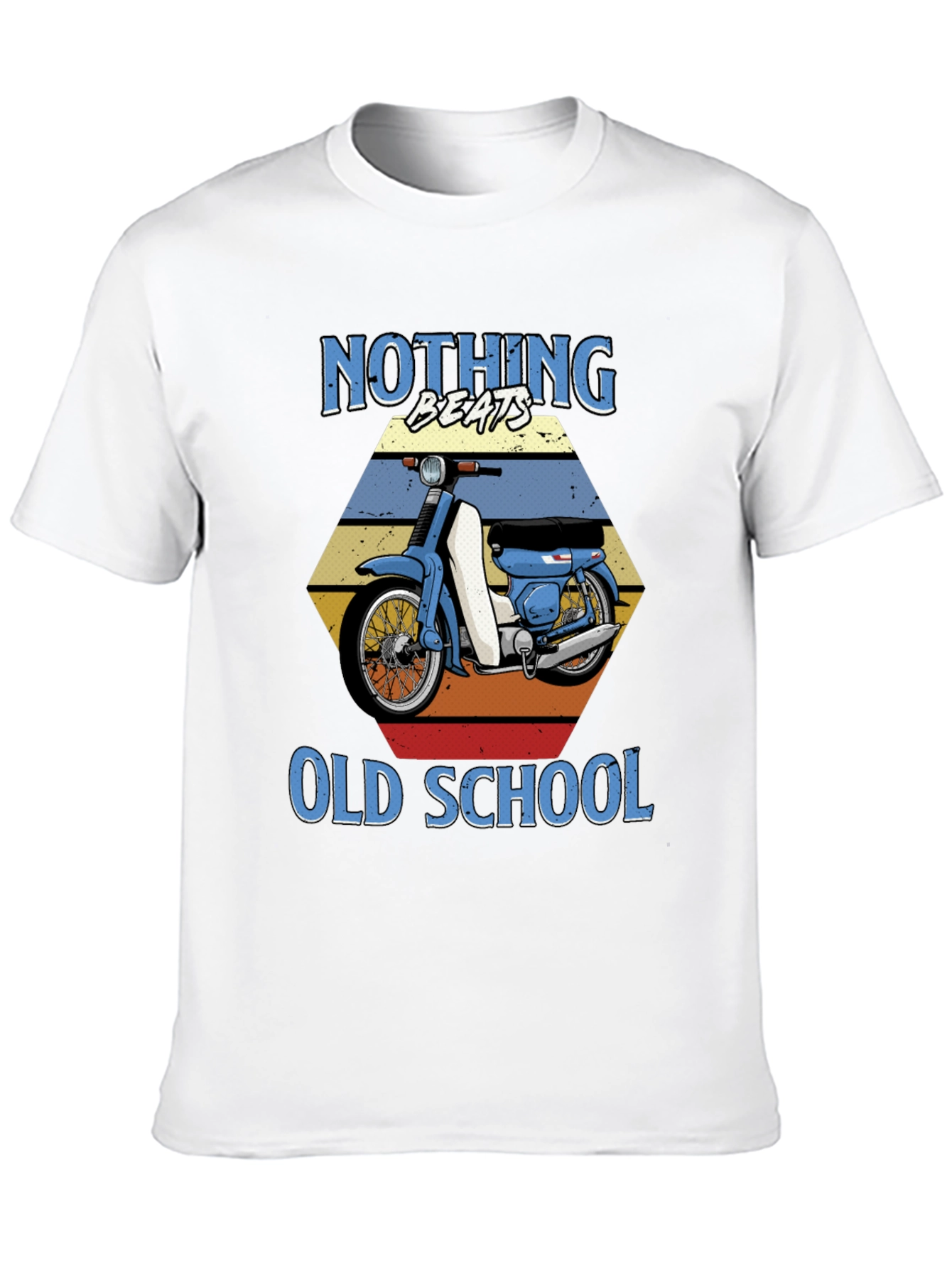 Black Nothing Beats Old School Motorcycle T-Shirt view 10