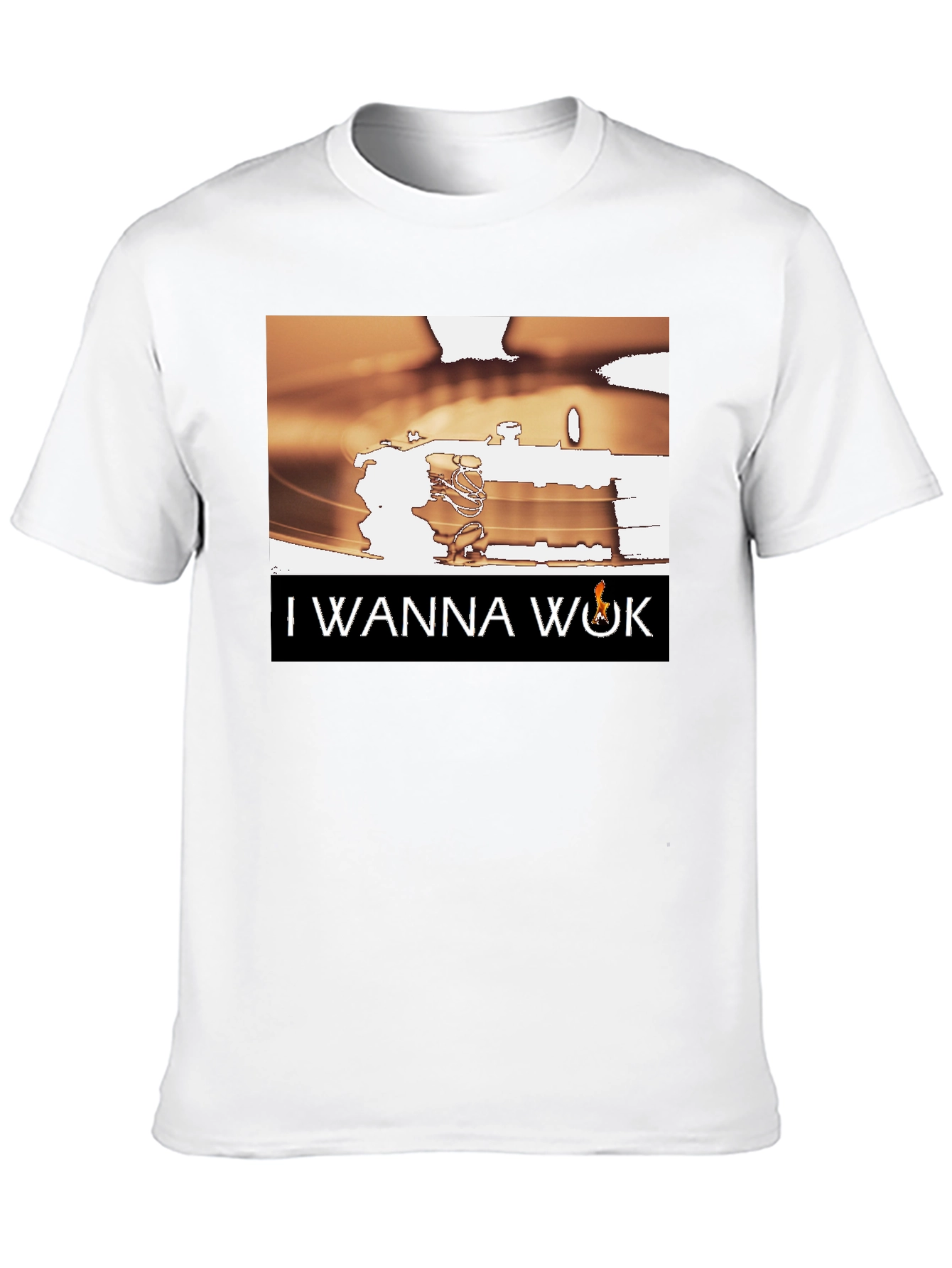 Black I Wanna Wok Graphic T-Shirt view 10