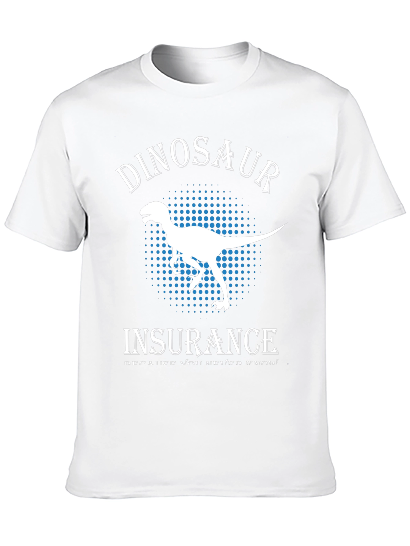 Black Dinosaur Insurance T-Shirt - Funny Graphic Tee view 10