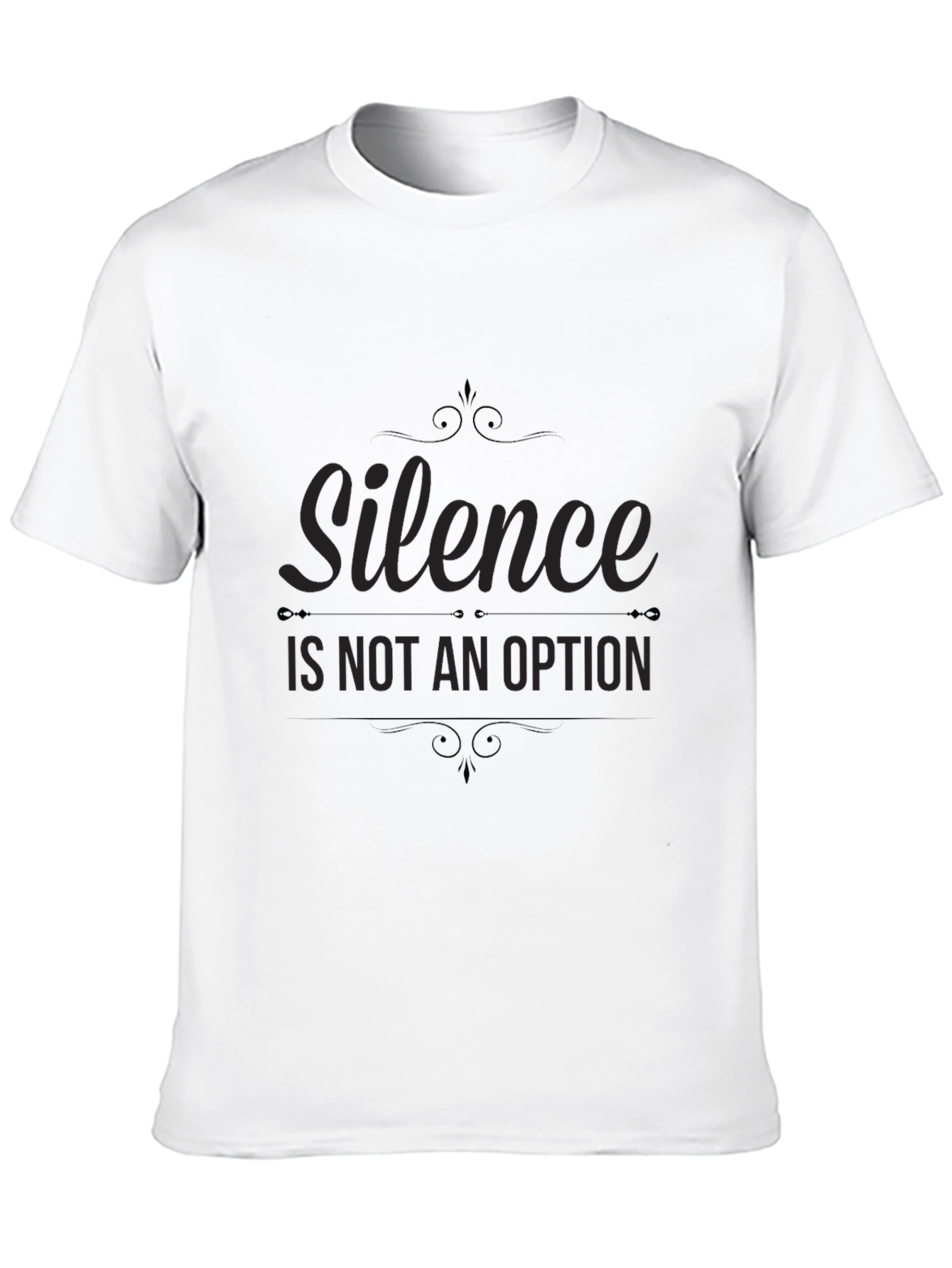 Black Silence Is Not An Option Graphic Tee view 10