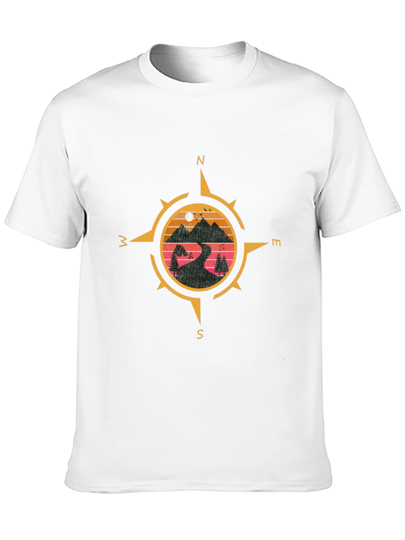 Black Compass Graphic T-Shirt - Adventure Awaits view 10