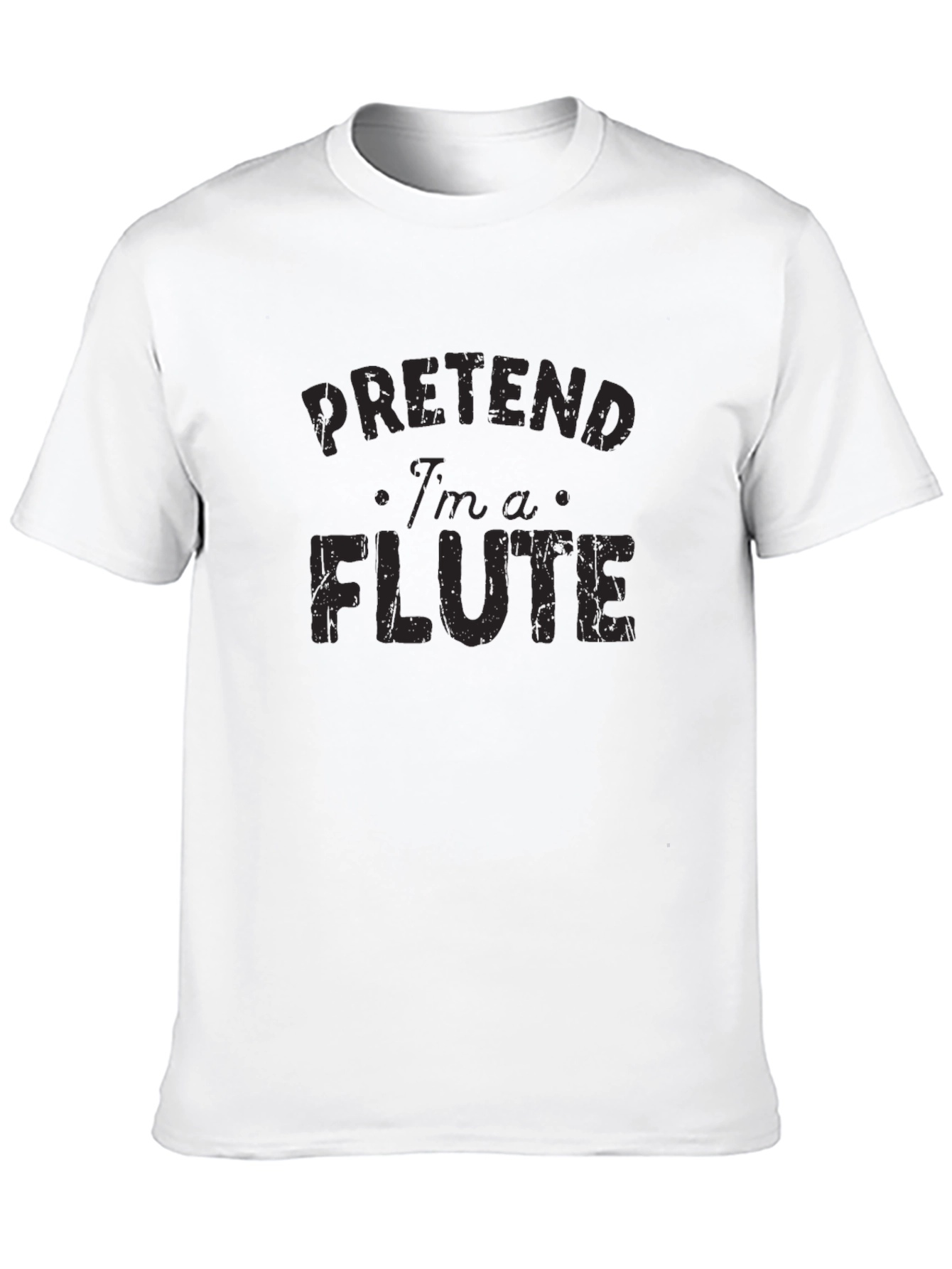Black Pretend I'm A Flute Black Graphic Tee view 10