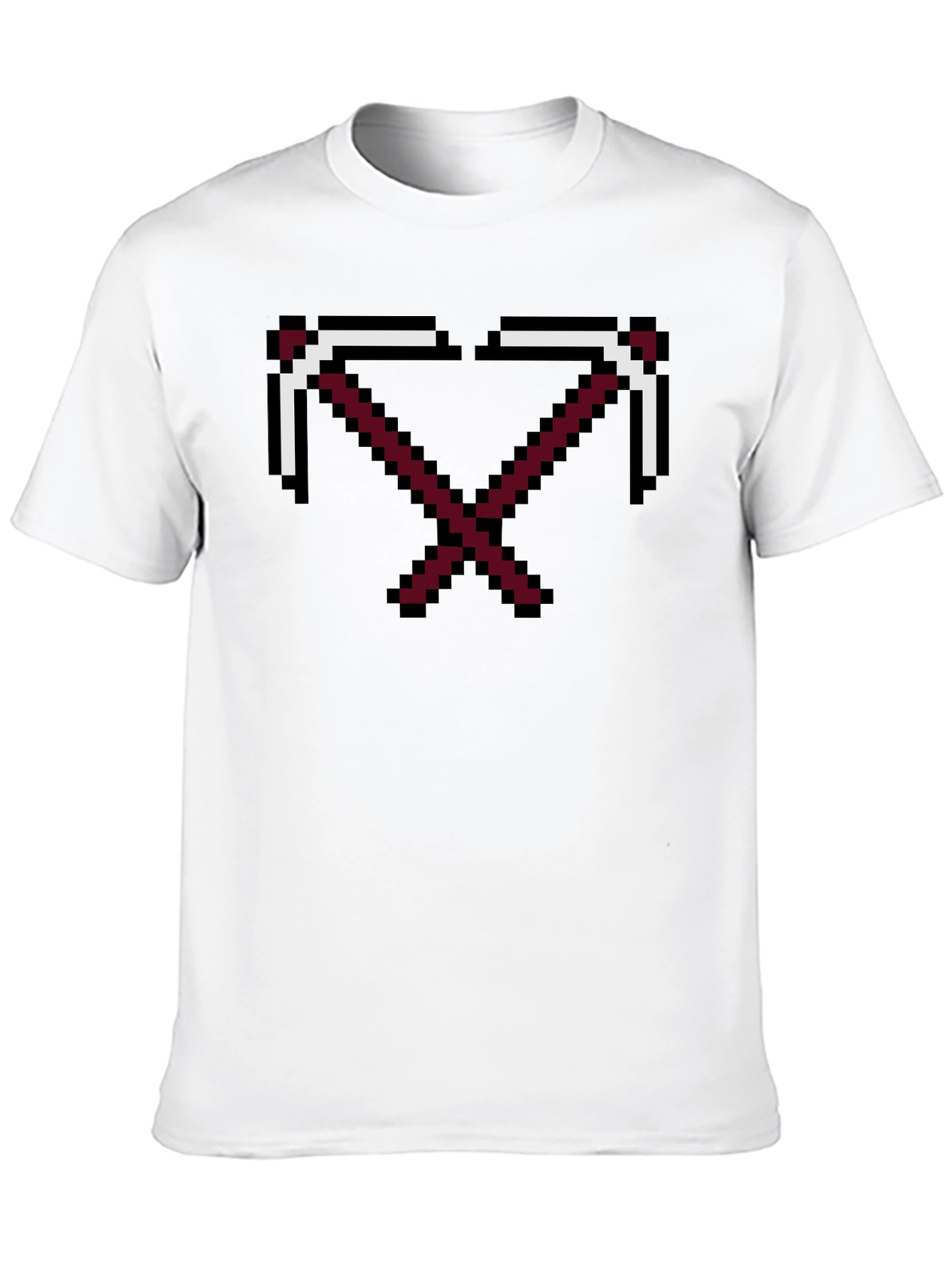Black Pixelated Pickaxe T-Shirt - Gamer Style Tee view 10