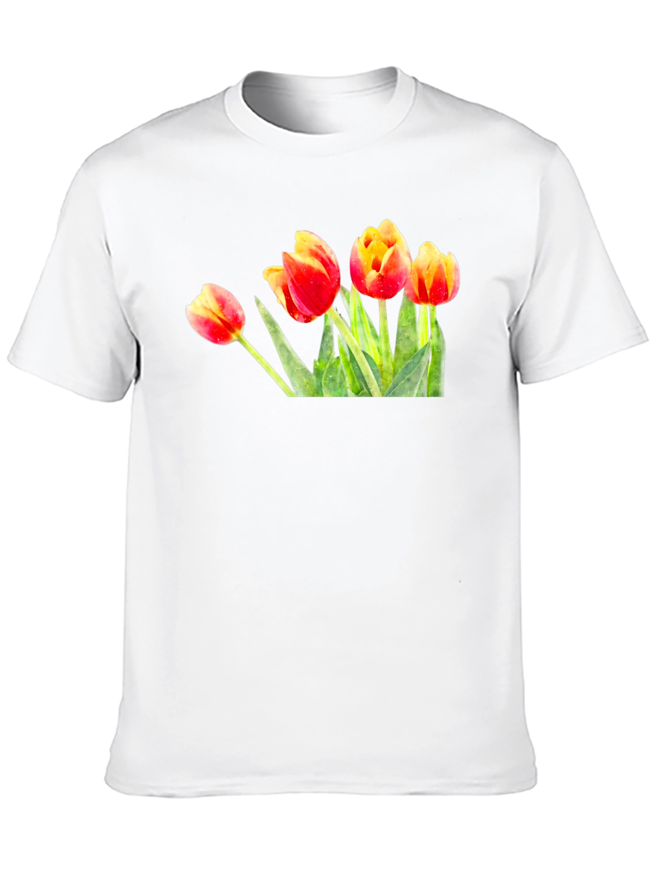 Black Tulip Graphic Print Black T-Shirt view 10