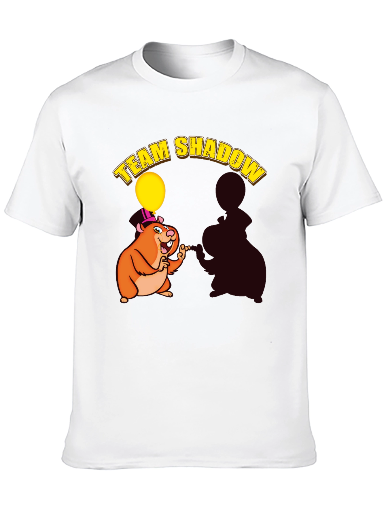 Black Team Shadow T-Shirt - Cute Hamster Design view 10