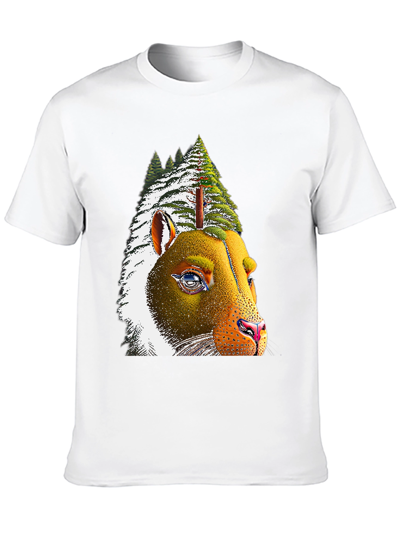Black Pine Tree Bear T-Shirt - Unique Graphic Tee view 10