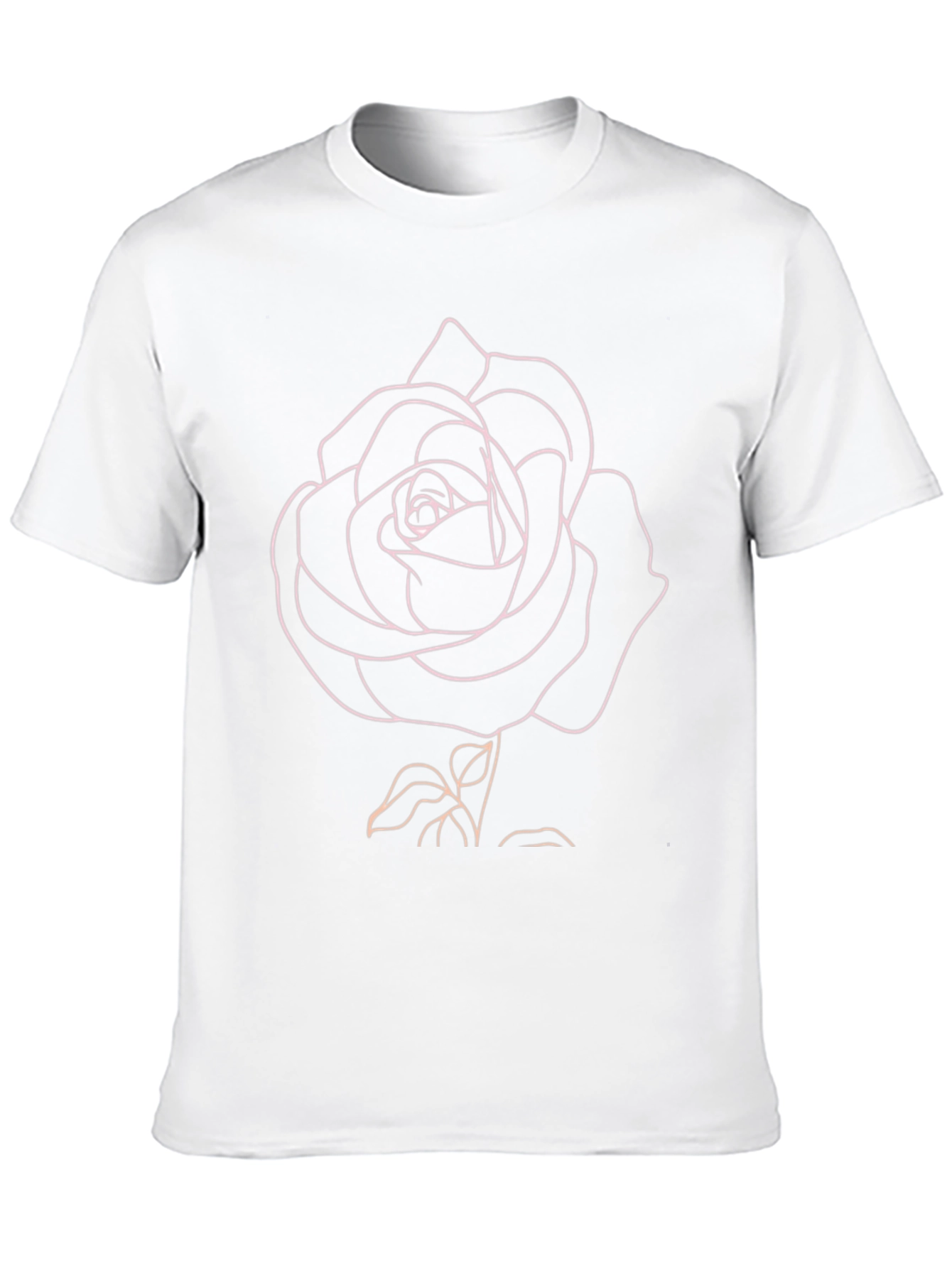 Black Rose Outline Graphic Black T-Shirt view 10