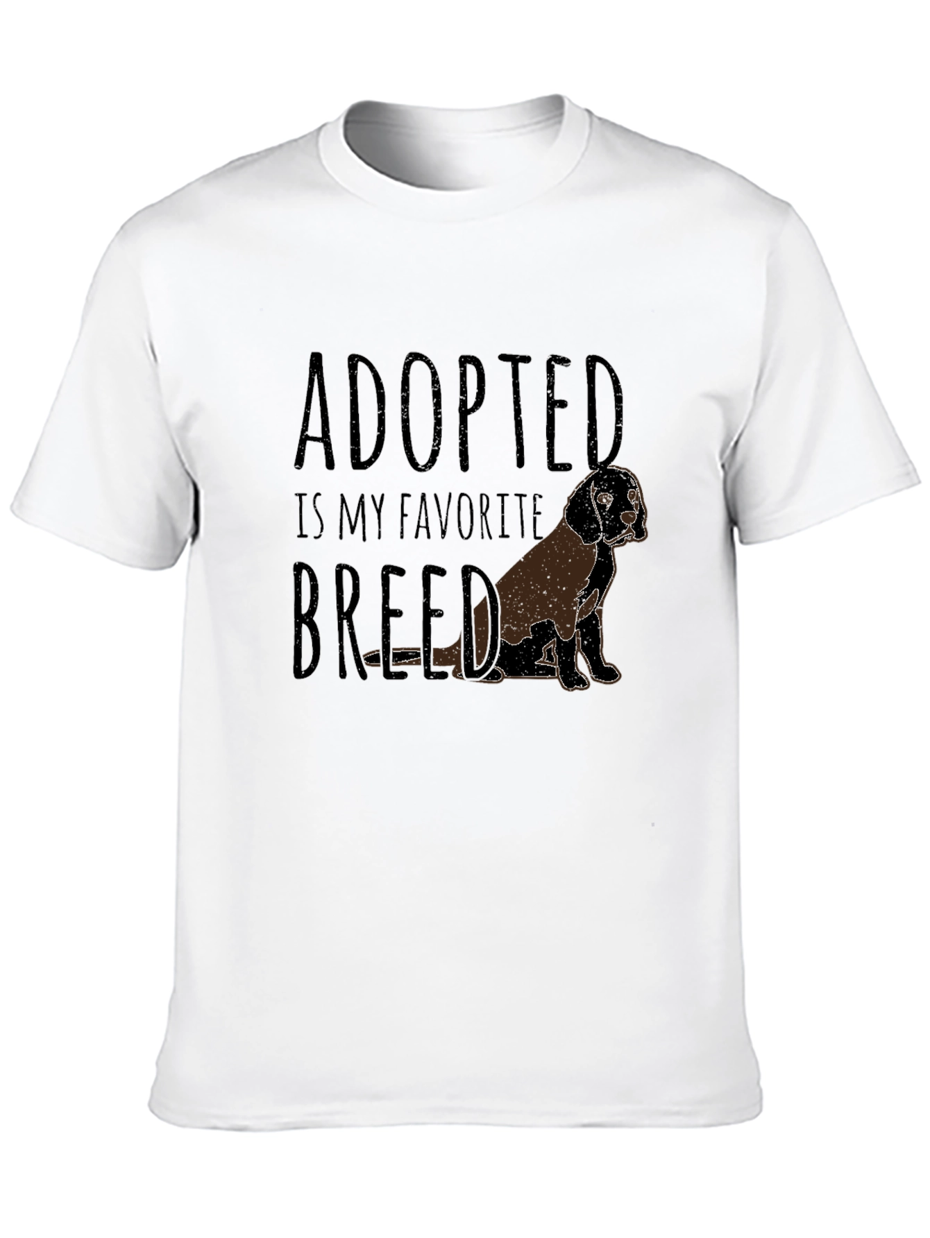 Black Adopted is My Favorite Breed T-Shirt view 10
